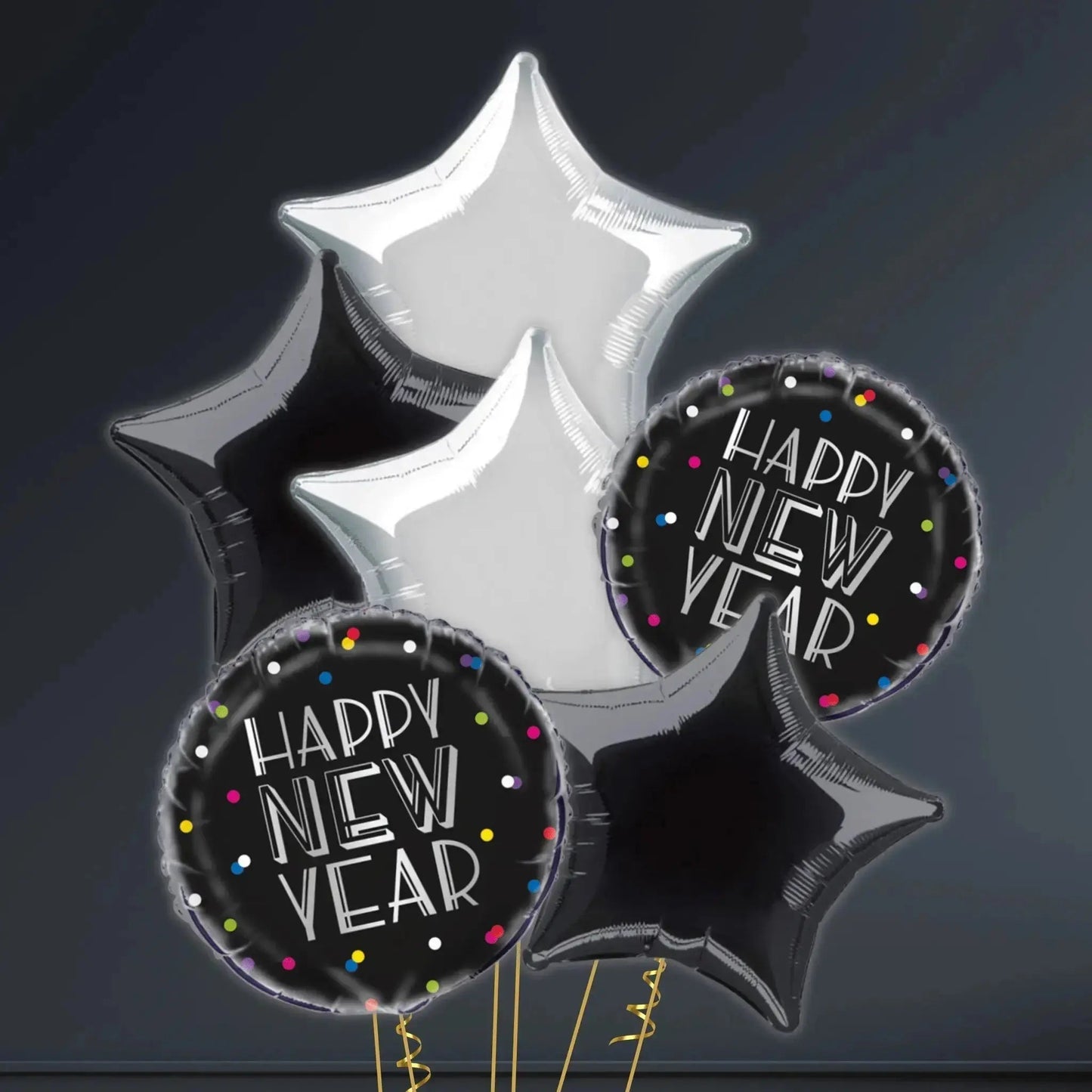🎆 18" New Year Neon Dots Foil Balloon – Helium - Filled & Delivered 🎈 | The Party Hut Cheltenham