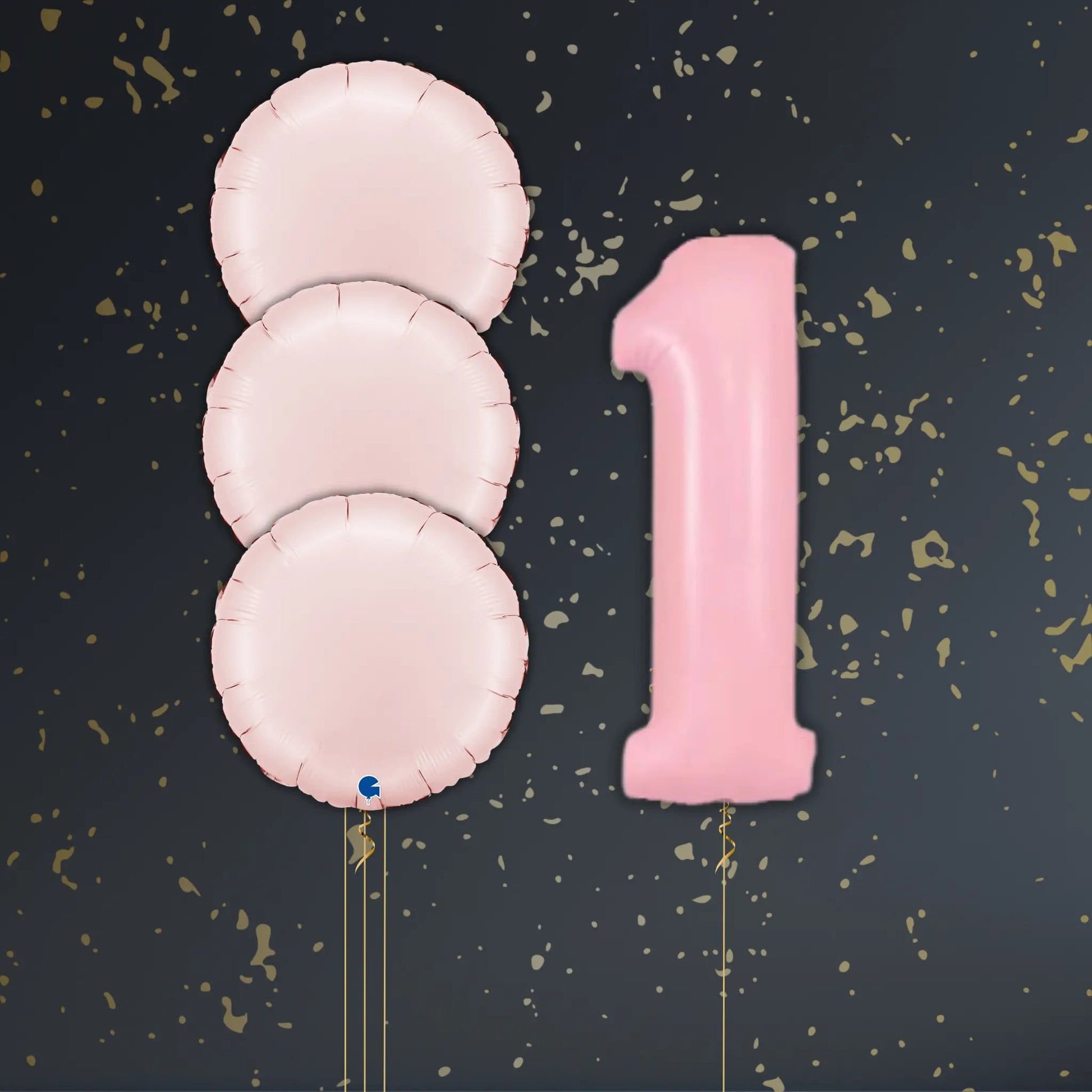 Pastel Pink Round Balloon Package - Helium Filled