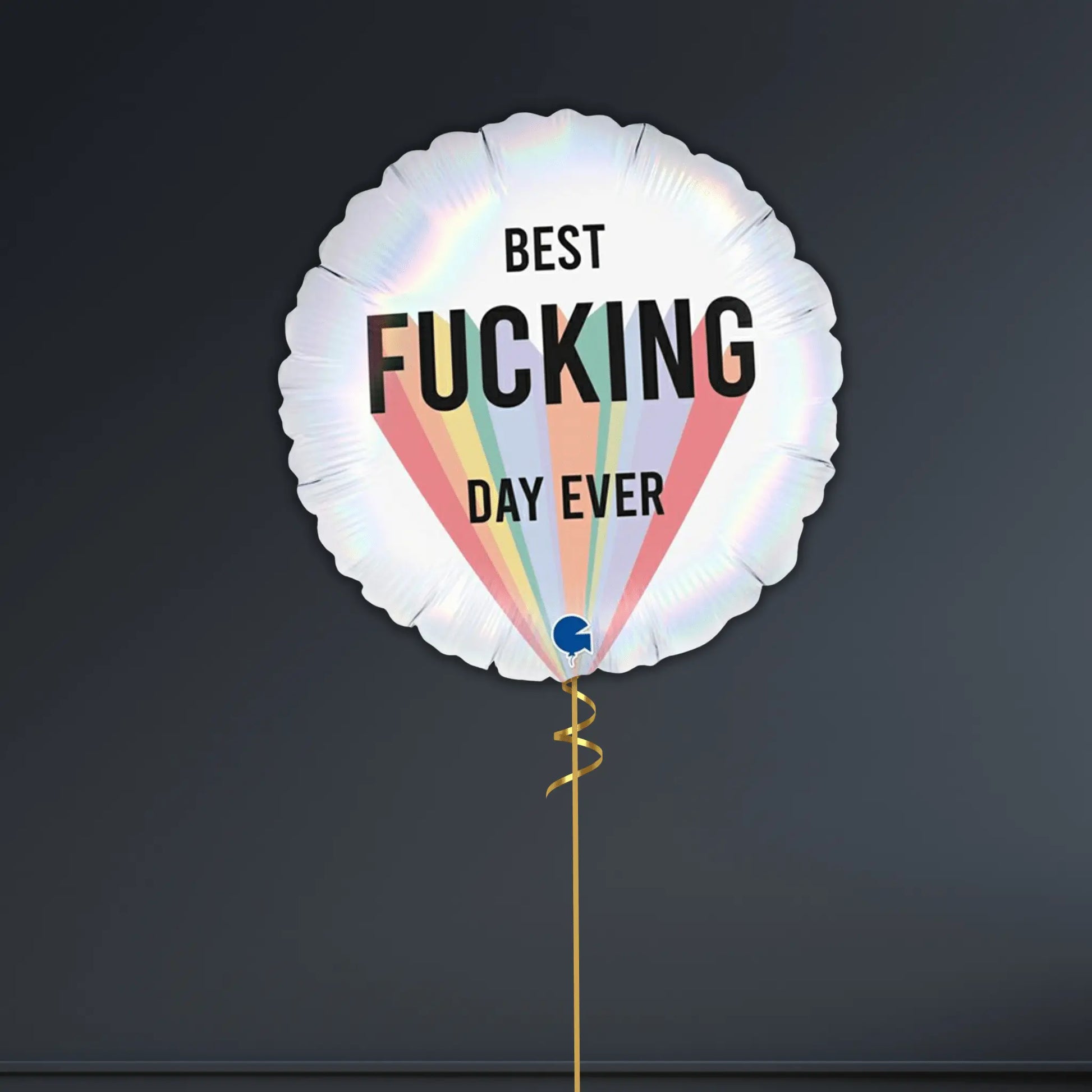 🎉 18" Best F*ing Day Ever Holographic Foil Balloon – Helium-Filled 🎈**