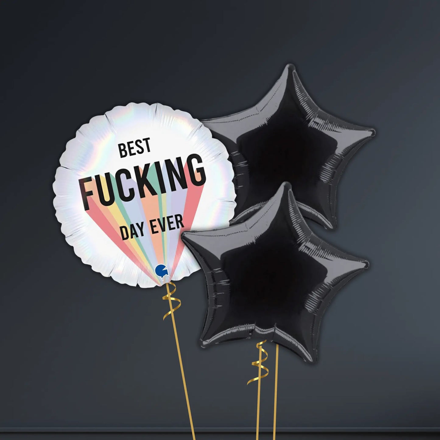 18" Best F***ing Day Ever Holographic Foil Balloon | The Party Hut