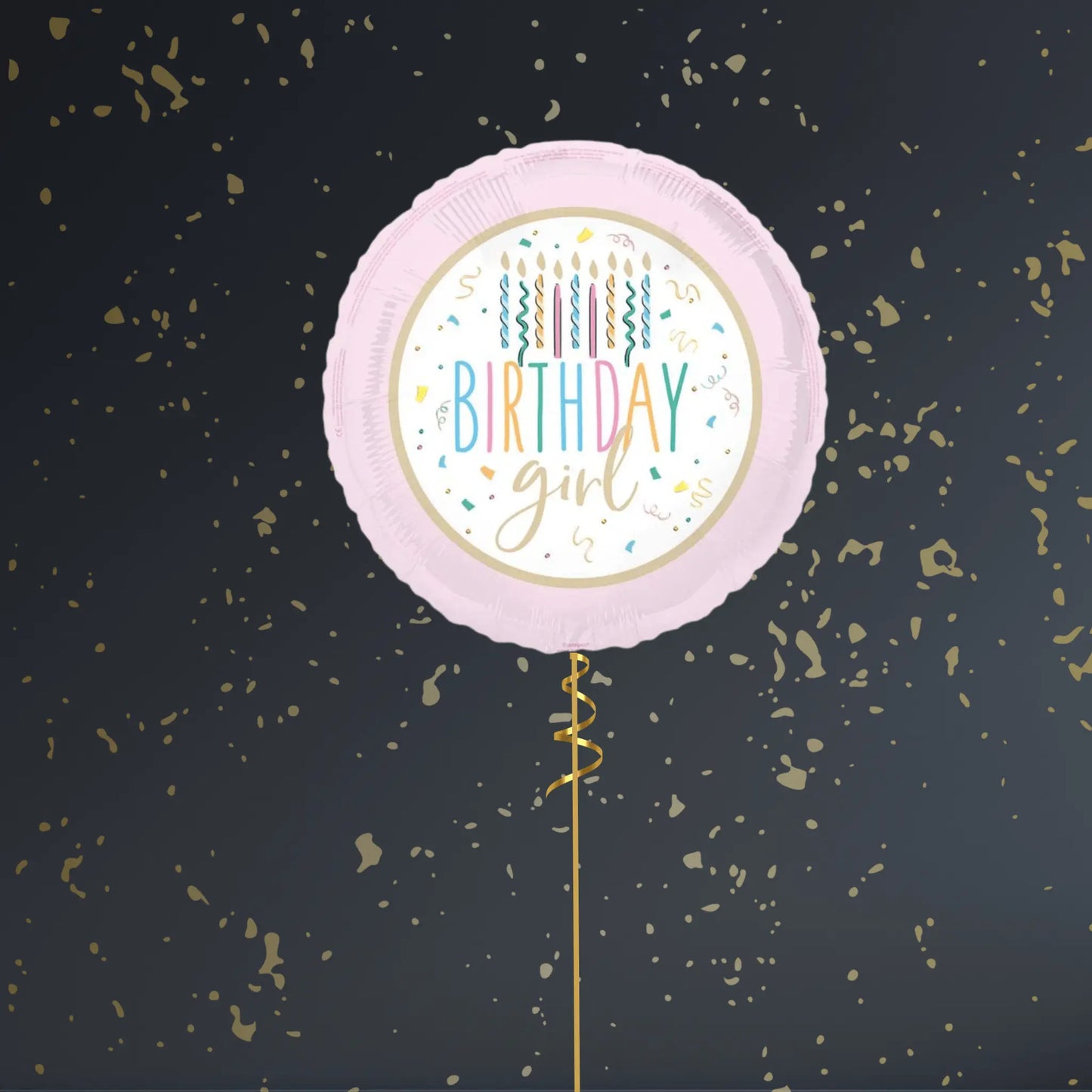 18" Birthday Girl Foil Balloon – Pastel Colours (Single or Bouquet of 3, 6, 9) | The Party Hut
