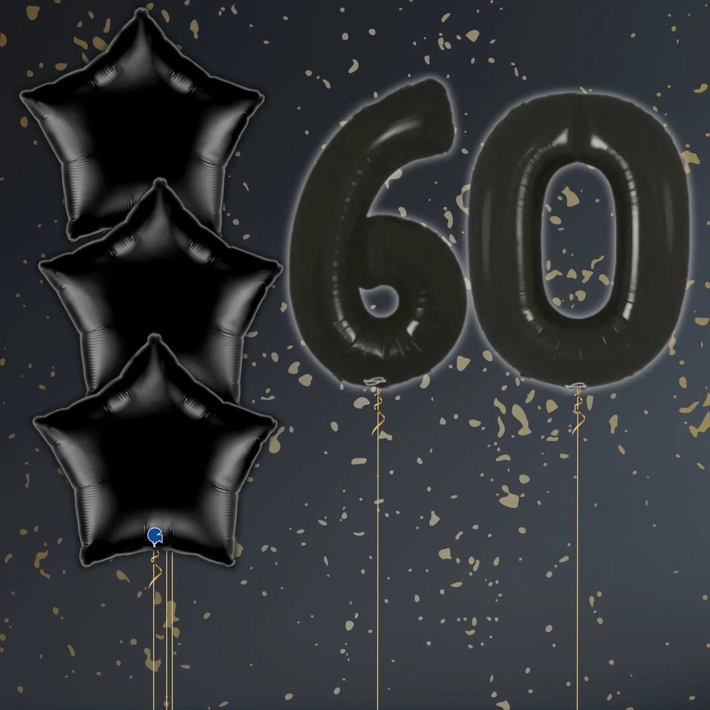 ⭐ 18" Black Star Foil Balloon Package – Sleek & Stylish Party Balloons 🎈✨ | The Party Hut