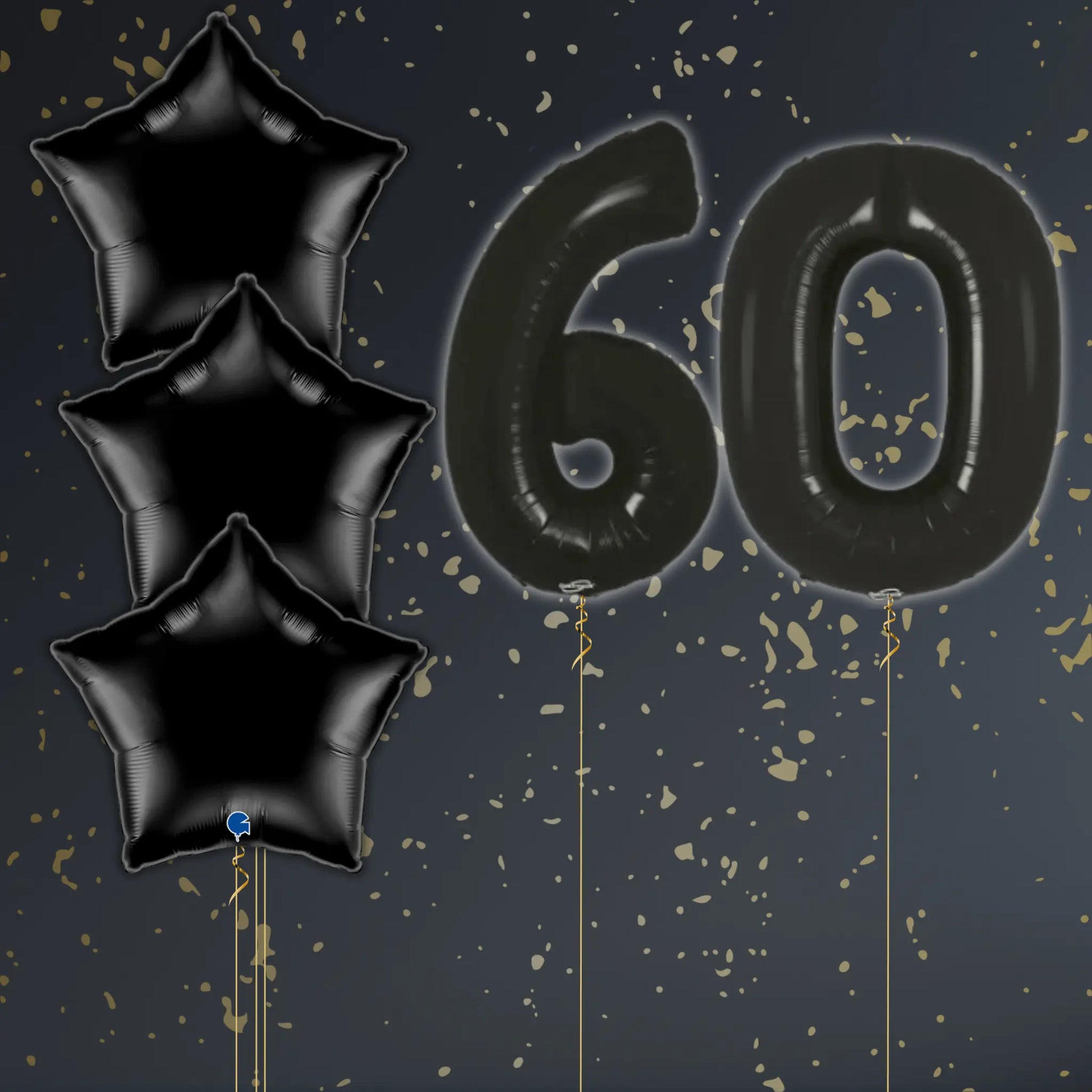 Black Star Balloon Pacakge - Helium Filled
