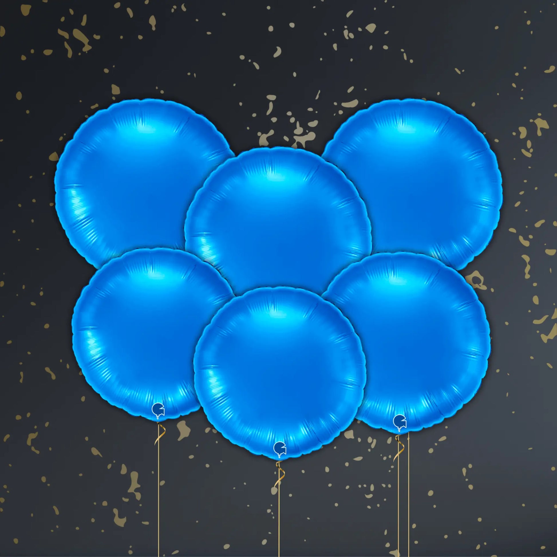 Sapphire Blue Round Balloon Pacakge - Helium Filled