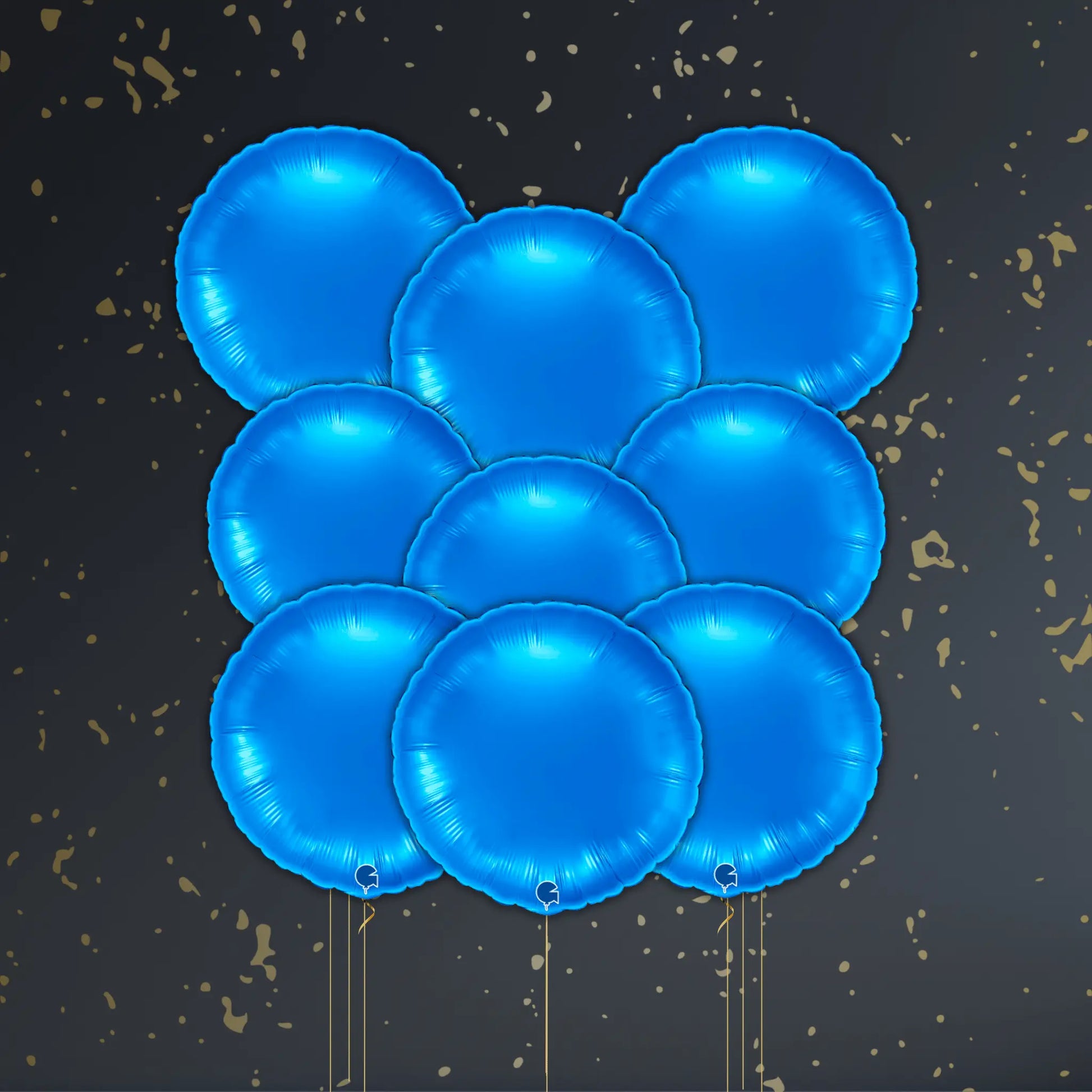 Sapphire Blue Round Balloon Pacakge - Helium Filled