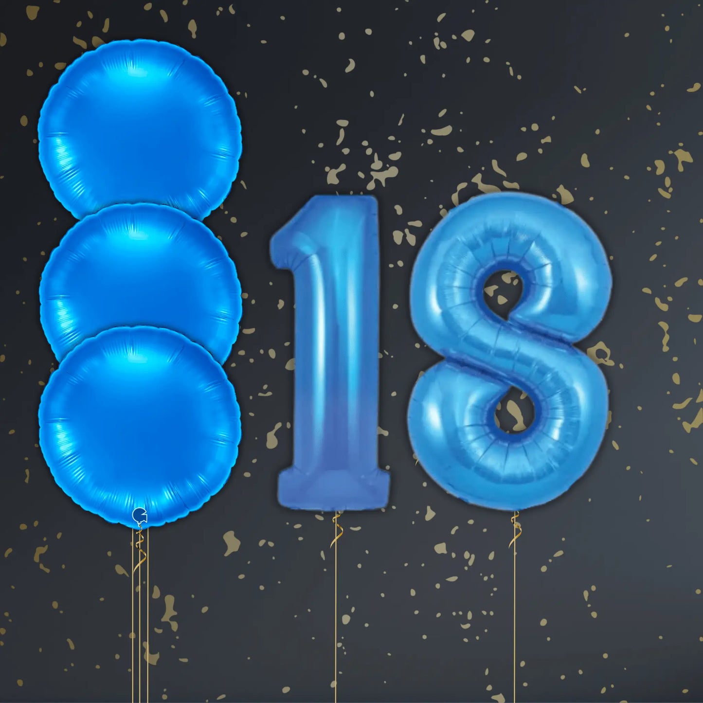 🎈 18" Blue Round Foil Balloon Package – Classic & Stylish Helium Balloons ✨💙 | The Party Hut