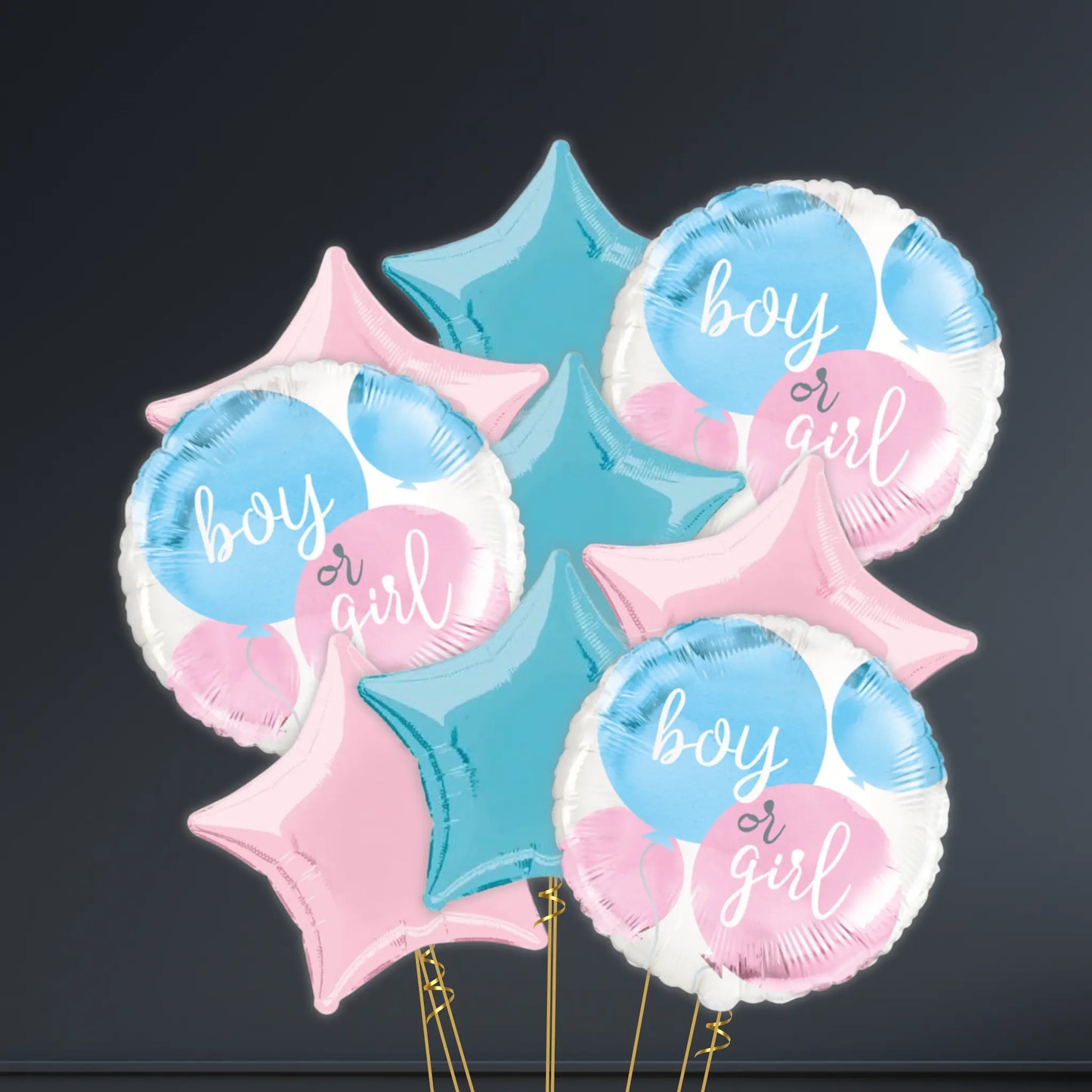 👶 18" Boy or Girl Gender Reveal Balloon Bouquet – Helium-Filled 🎈 | The Party Hut Cheltenham