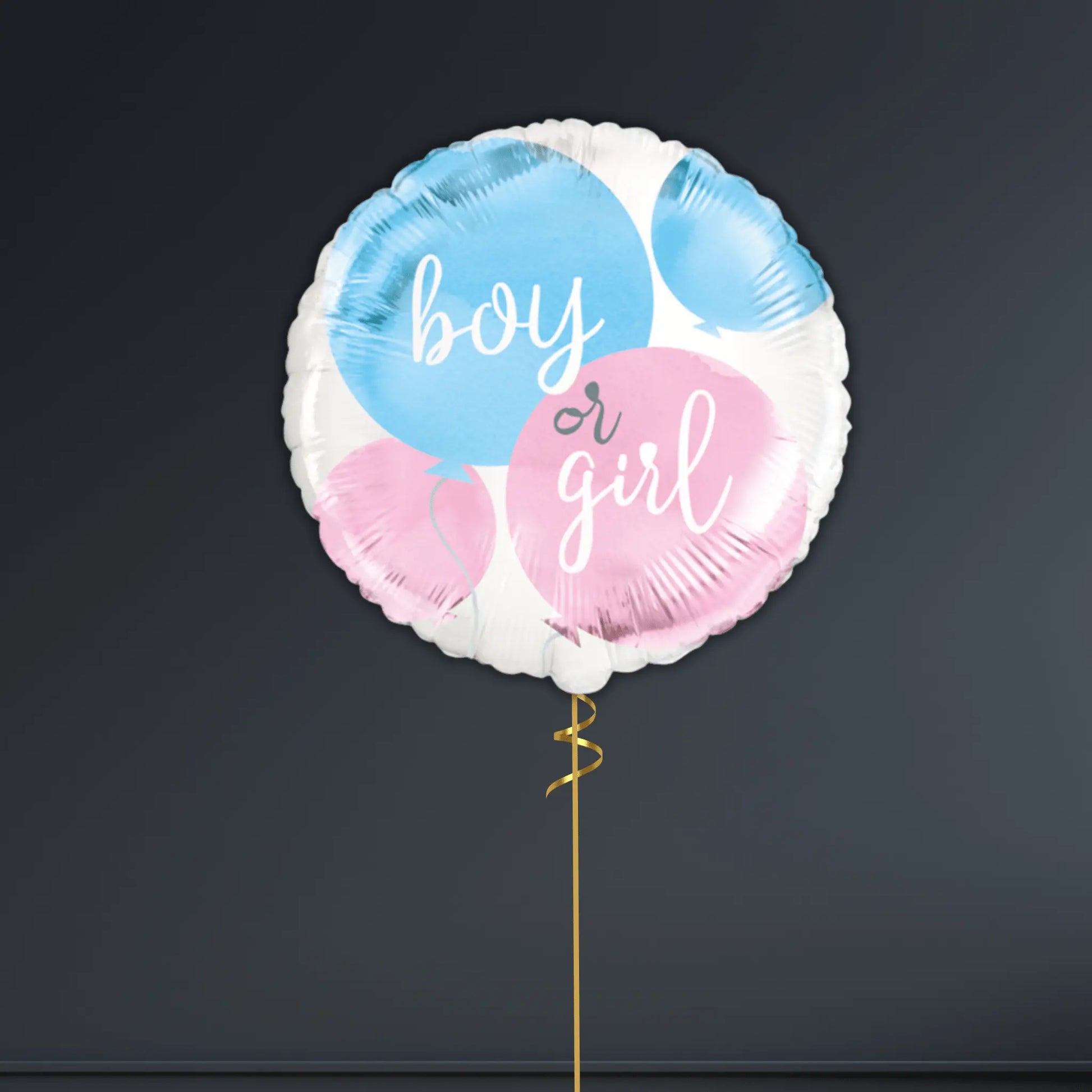 👶 18" Boy or Girl Gender Reveal Balloon Bouquet – Helium-Filled 🎈