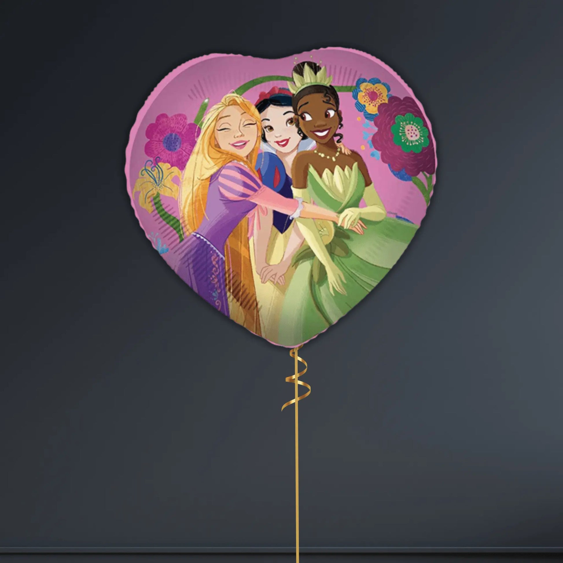 👑 18" Disney Princess "Live Your Story" Heart Foil Balloon – Helium-Filled 🎈