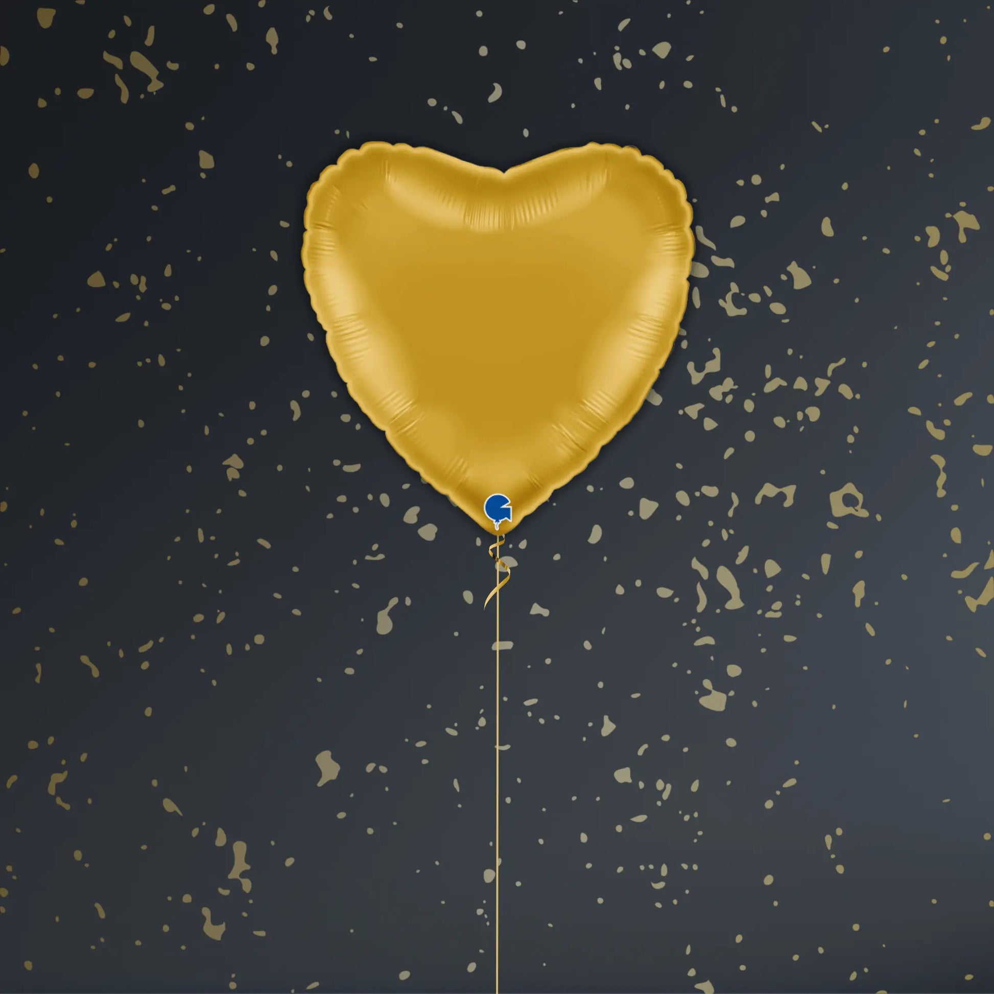 Gold Heart Balloon Package - Helium Filled