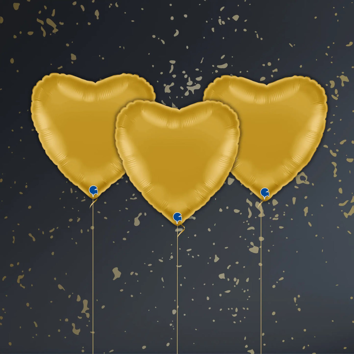 18" Gold Heart Foil Balloon – Single or Balloon Bouquet | The Party Hut