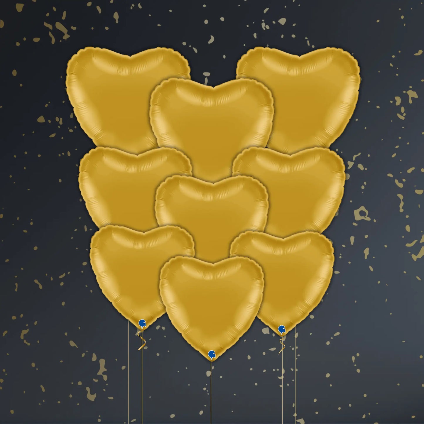 18" Gold Heart Foil Balloon – Single or Balloon Bouquet | The Party Hut