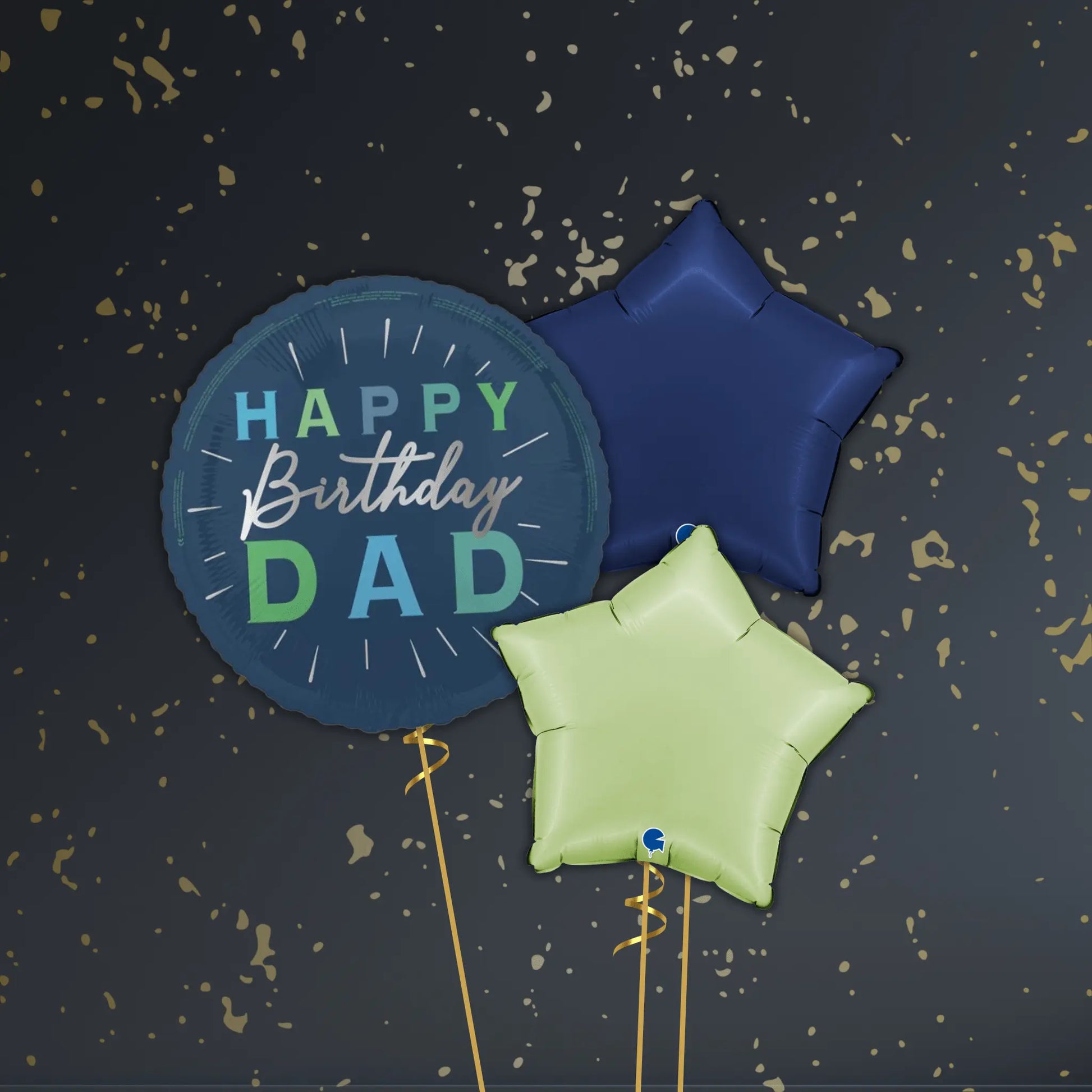 18" Happy Birthday Dad Foil Balloon – Single or Balloon Bouquet