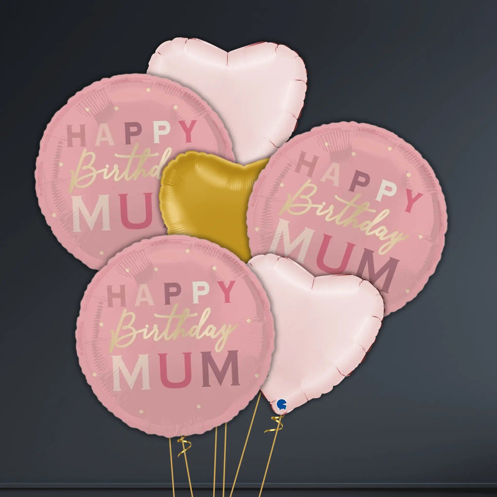 18" Happy Birthday Mum Foil Balloon – Single or Balloon Bouquet