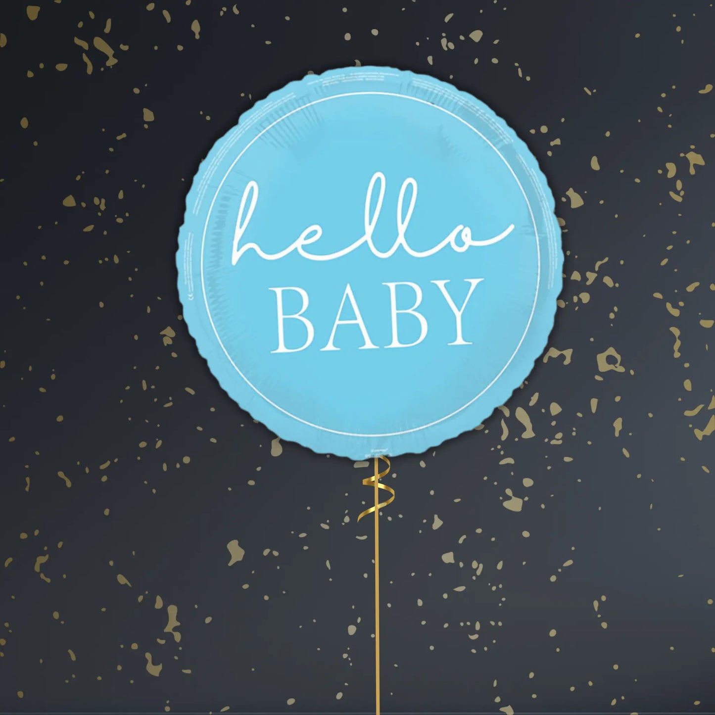 👶 18" Hello Baby Blue Foil Balloon – Adorable Baby Celebration Balloons 🎈✨ | The Party Hut
