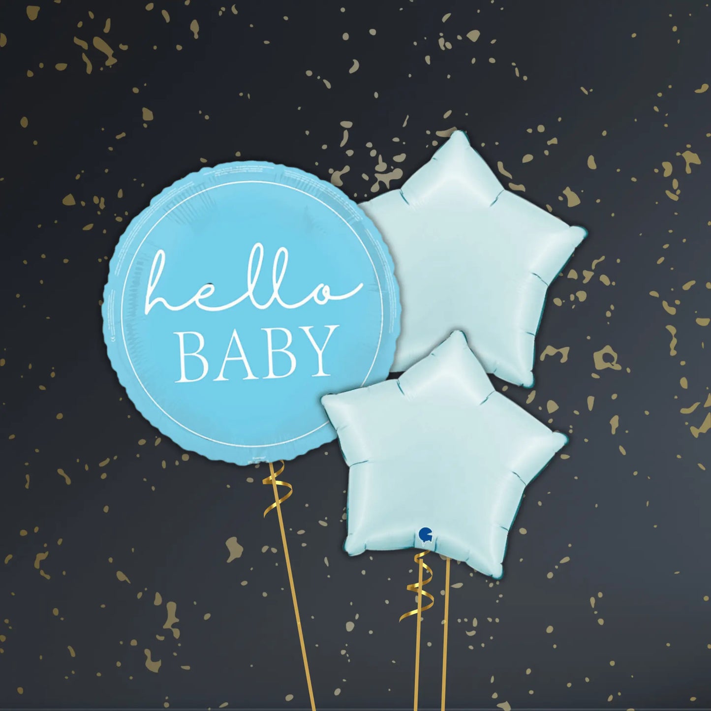 👶 18" Hello Baby Blue Foil Balloon – Adorable Baby Celebration Balloons 🎈✨ | The Party Hut