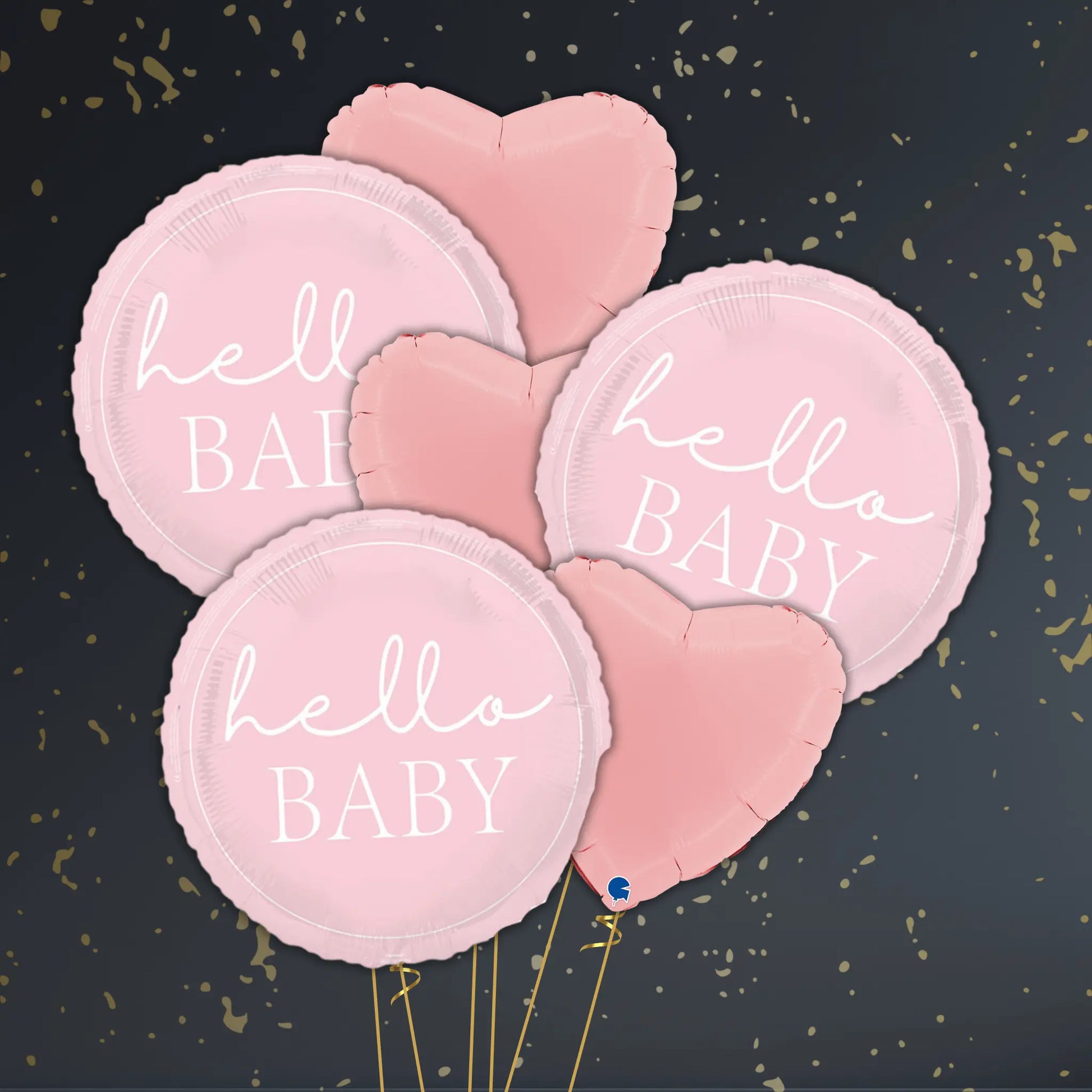 🎀 18" Hello Baby Pink Foil Balloon – Adorable Baby Celebration Balloons 🎈✨