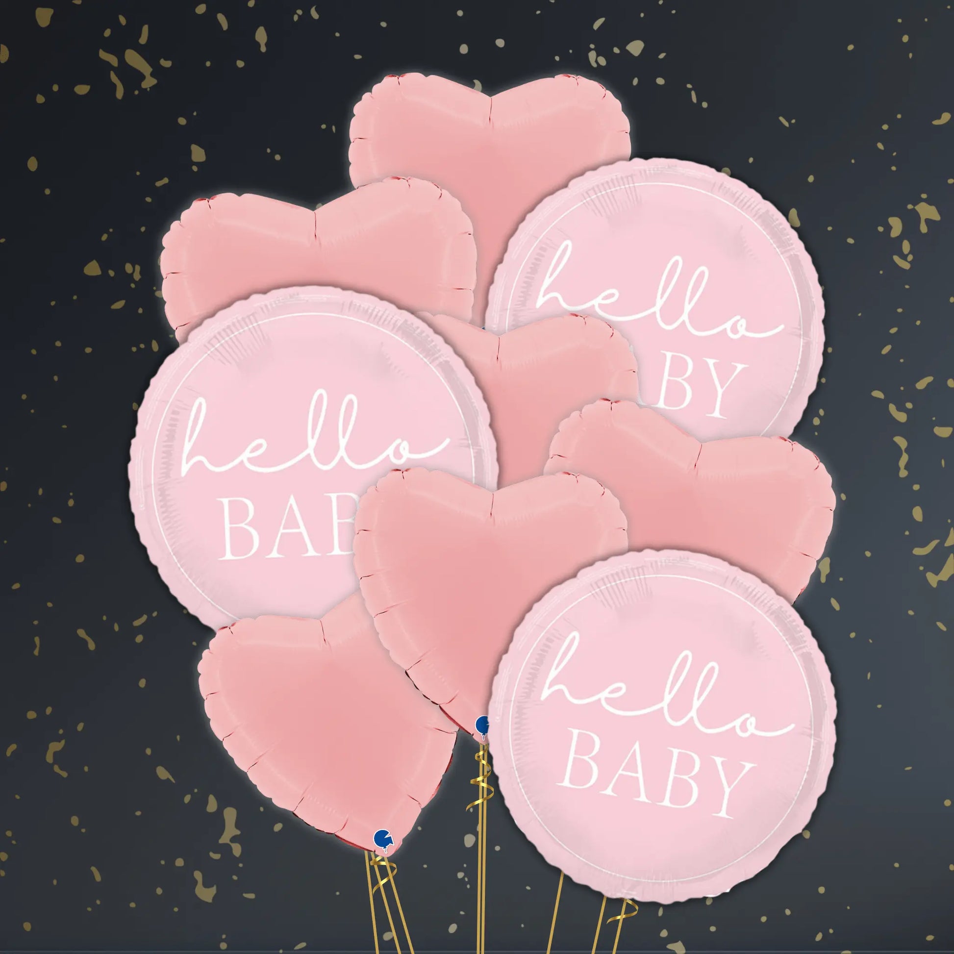 🎀 18" Hello Baby Pink Foil Balloon – Adorable Baby Celebration Balloons 🎈✨
