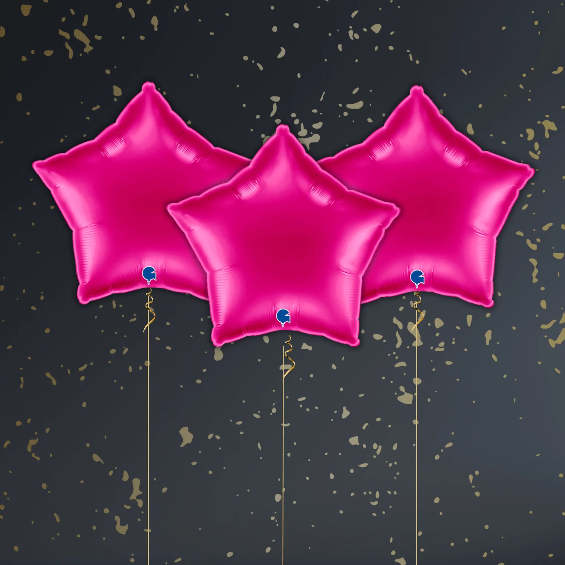 Magenta Pink Star Balloon Package - Helium Filled