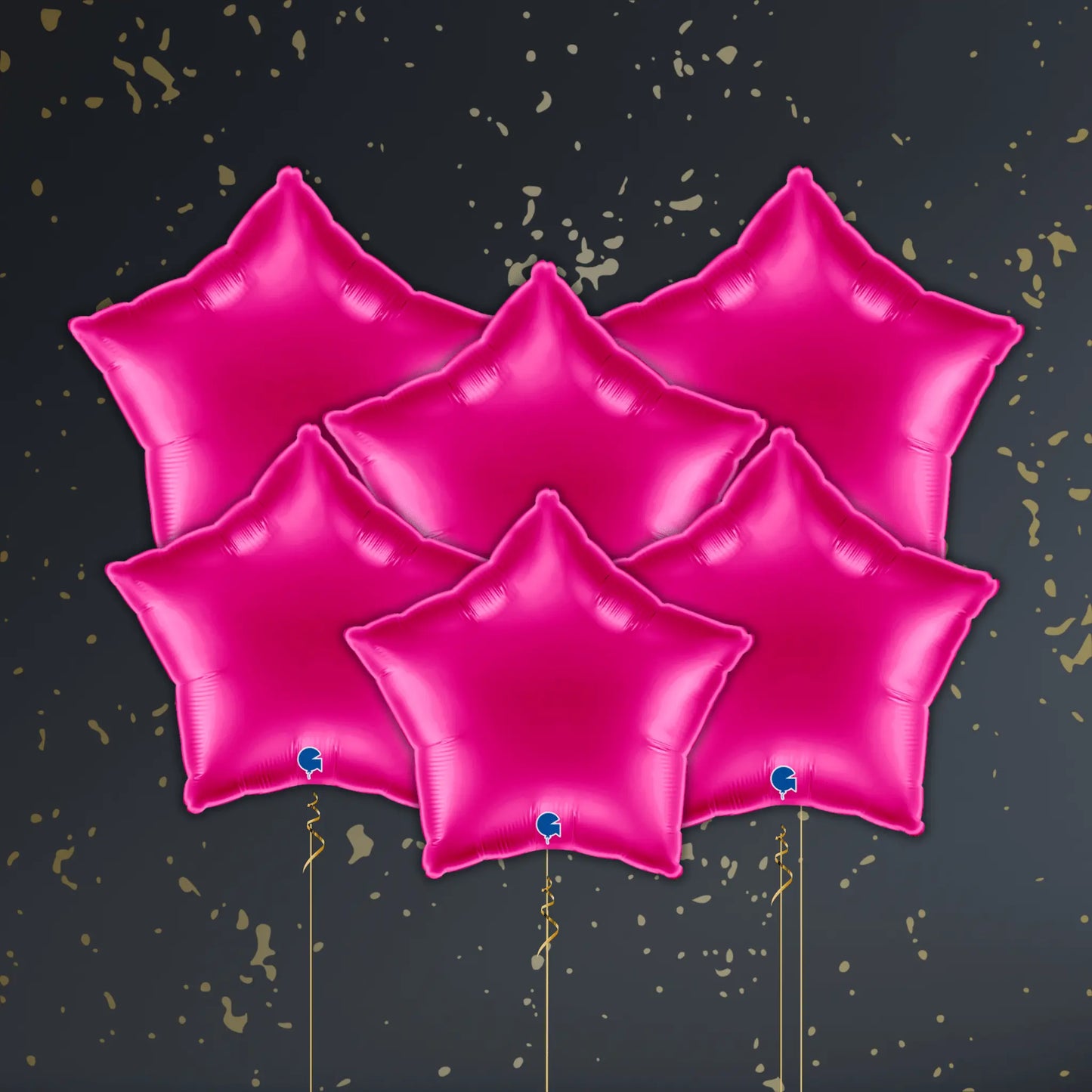 18" Magenta Star Foil Balloon – Single or Balloon Bouquet | The Party Hut