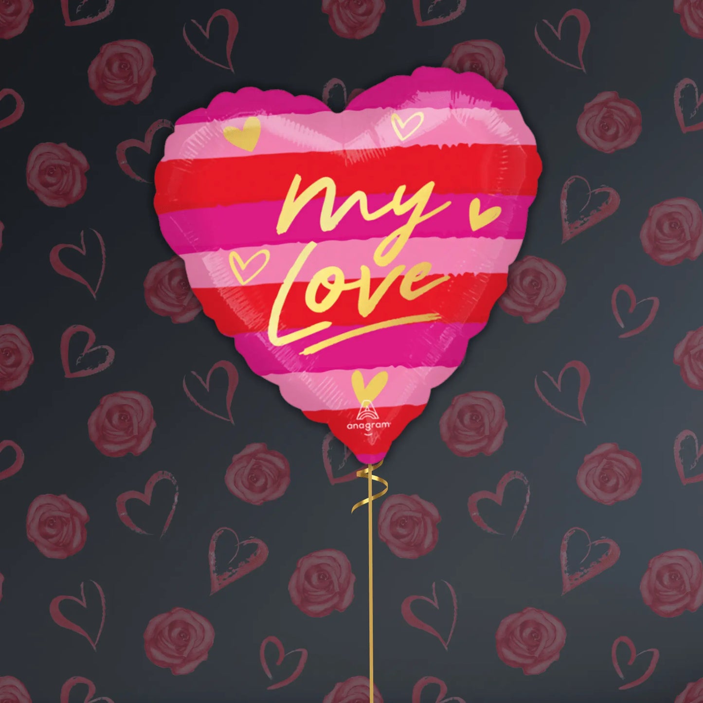 18" My Love Heart - Shaped Foil Balloon – Single or Balloon Bouquet | The Party Hut