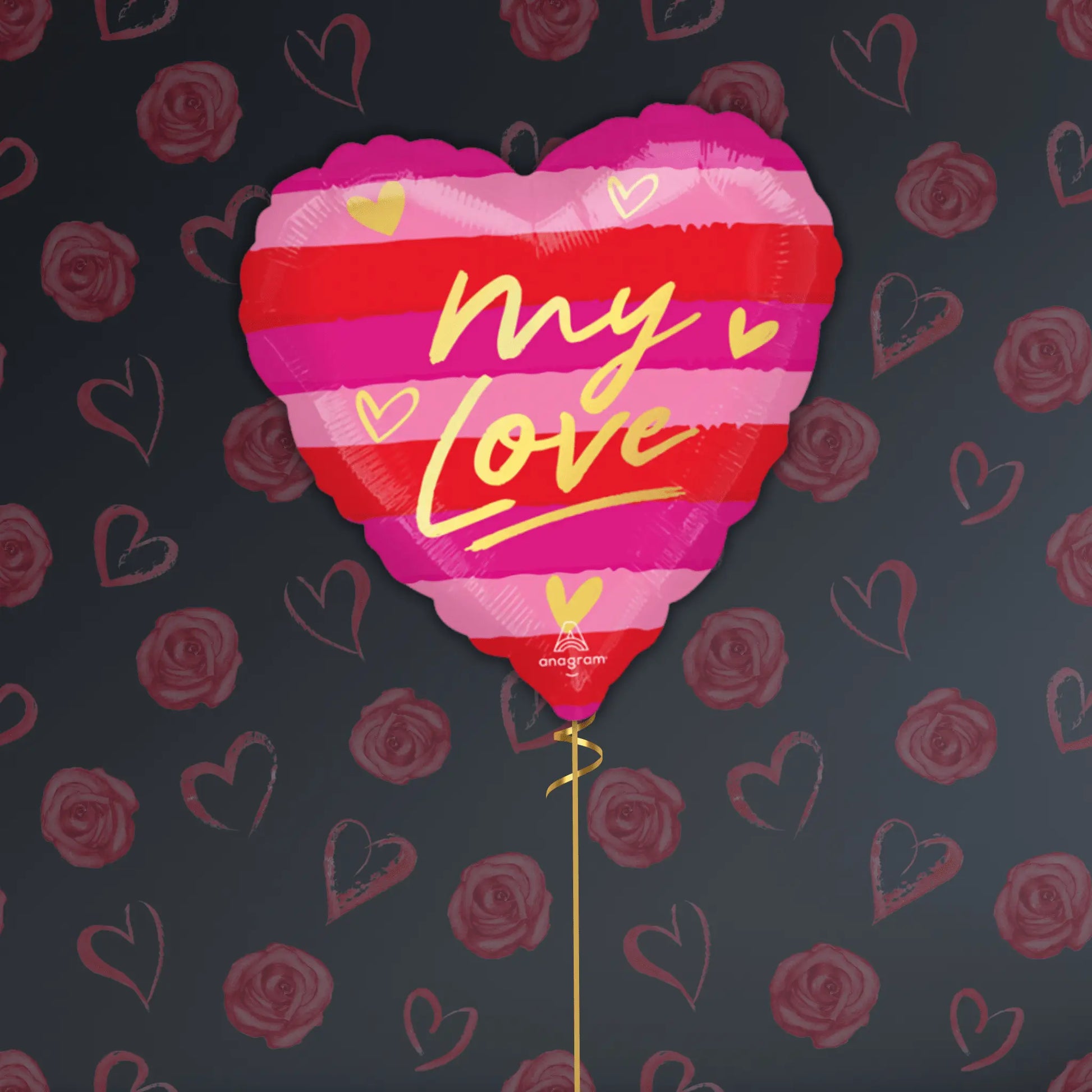 My Love Heart Helium-Filled Foil Balloon