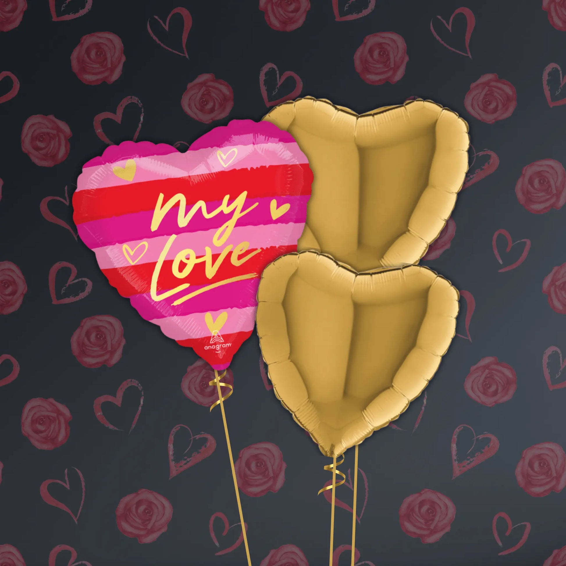 My Love Heart Helium-Filled Foil Balloon