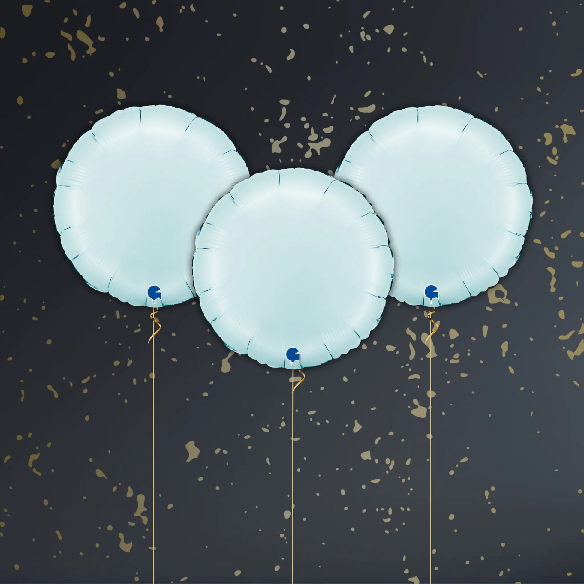 Pastel Blue Round Balloon Package - Helium Filled