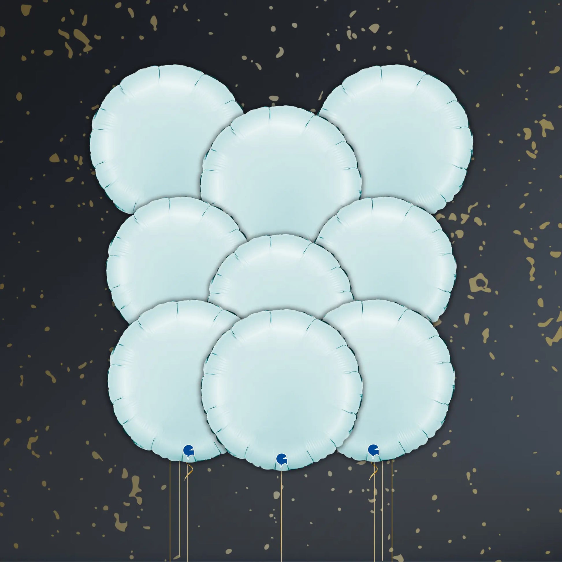 Pastel Blue Round Balloon Package - Helium Filled