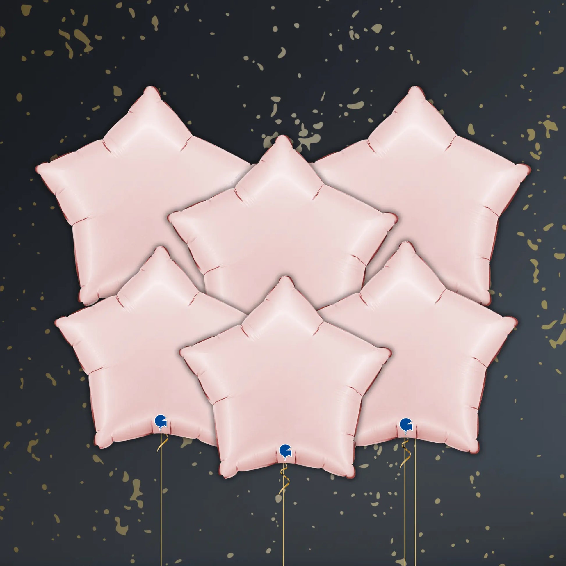 Pastel Pink Star Balloon Package - Helium Filled