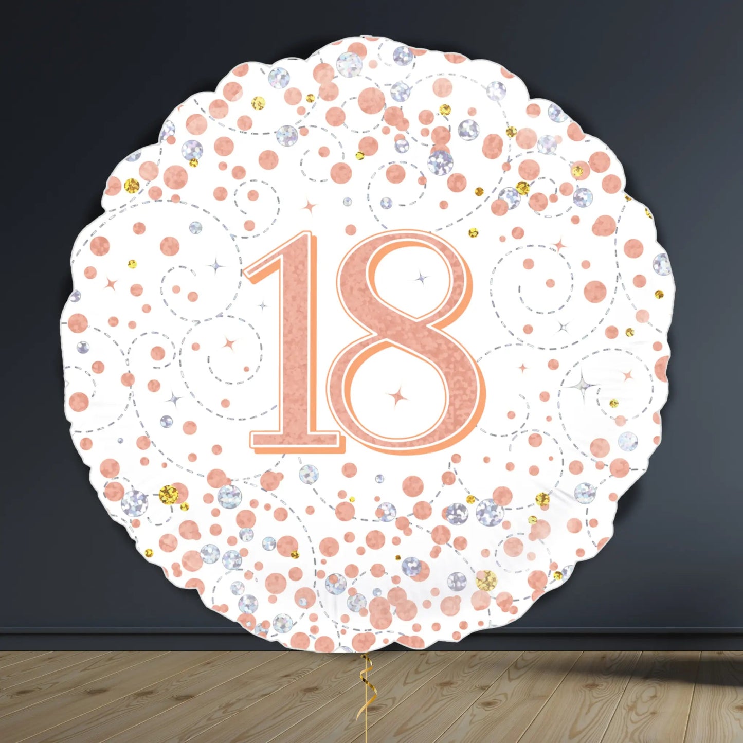 18th Birthday Balloon Package | Rose Gold Stars, Helium | The Party Hut Cheltenham