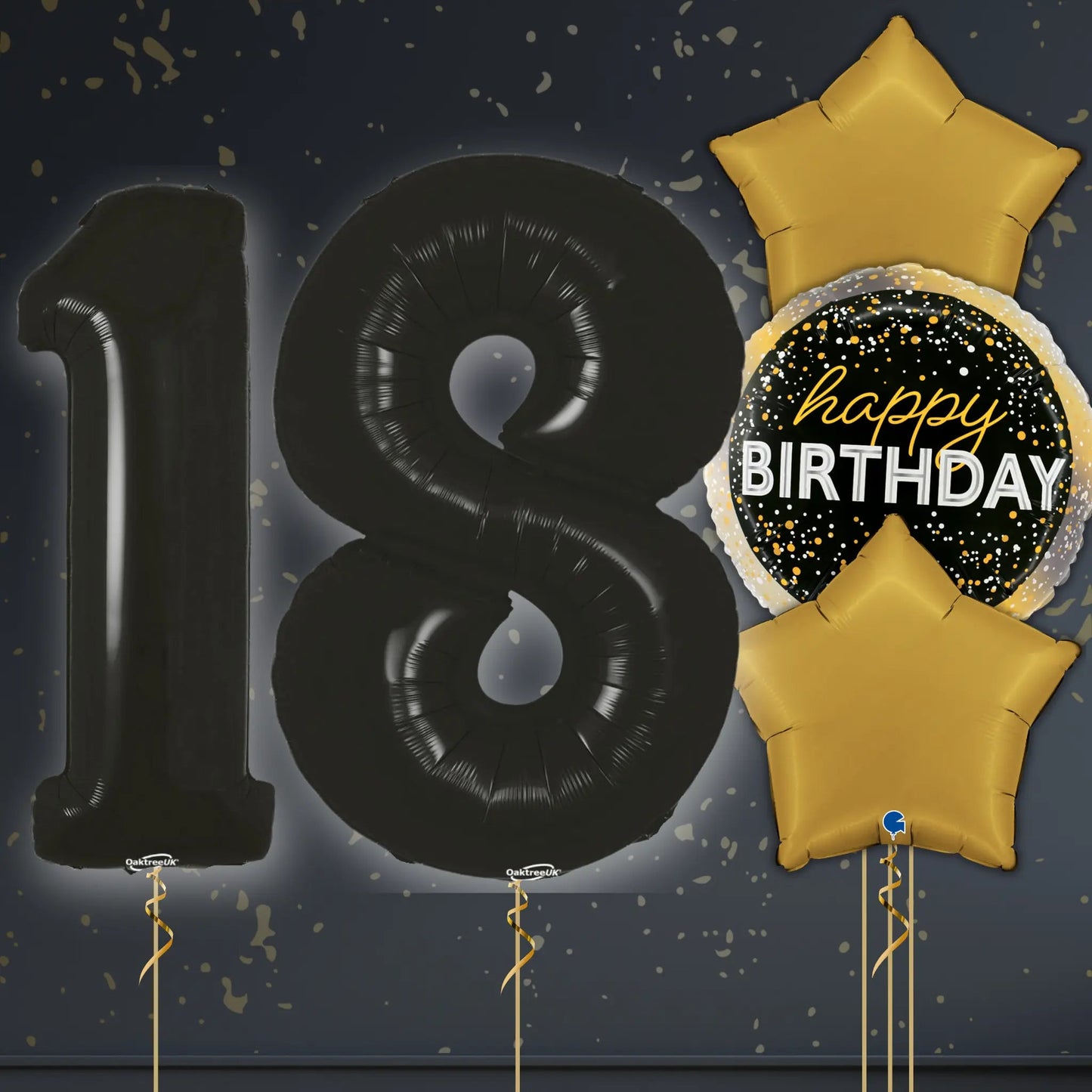 🎈 18th Birthday Black Numbers Balloon Package – Customisable Sets! 🎉✨ | The Party Hut Cheltenham