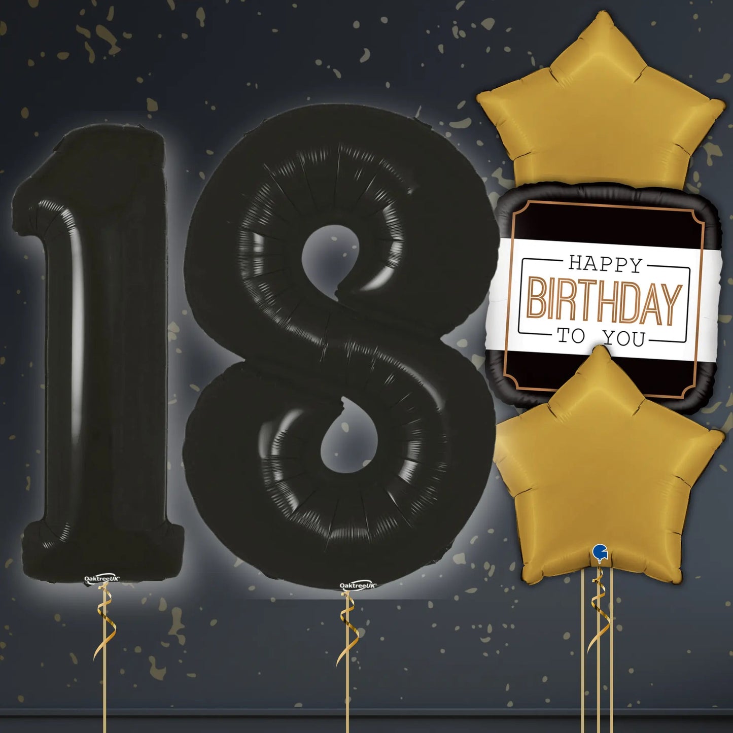 🎈 18th Birthday Black Numbers Balloon Package – Customisable Sets! 🎉✨ | The Party Hut Cheltenham