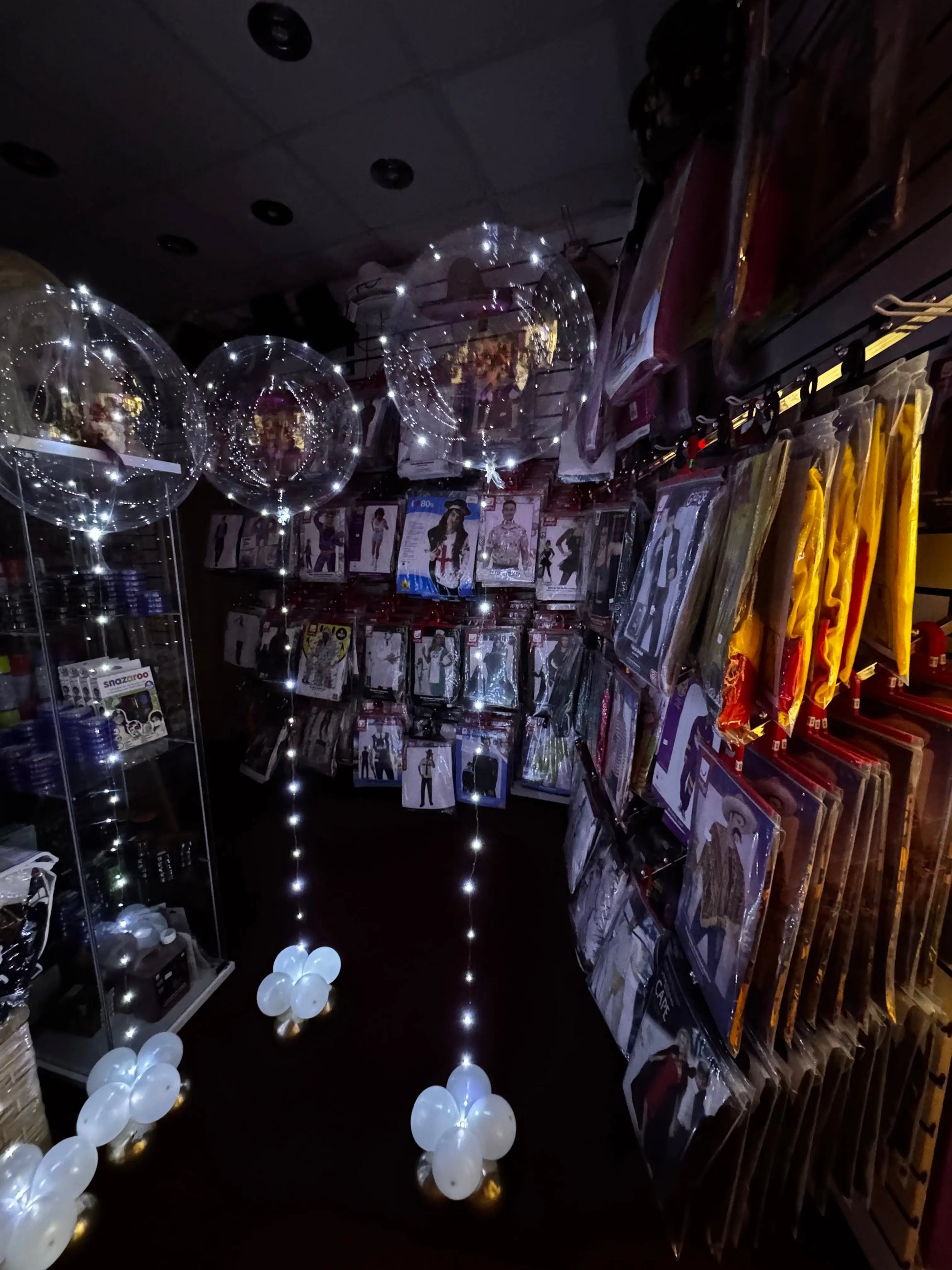 Clear Balloons with Battery Lights - Helium Filled