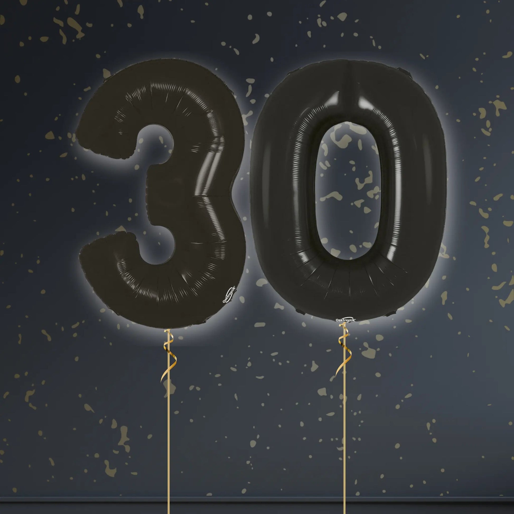 🎉 30th Birthday Black Numbers Balloon Package – Luxe & Stylish! 🎈✨