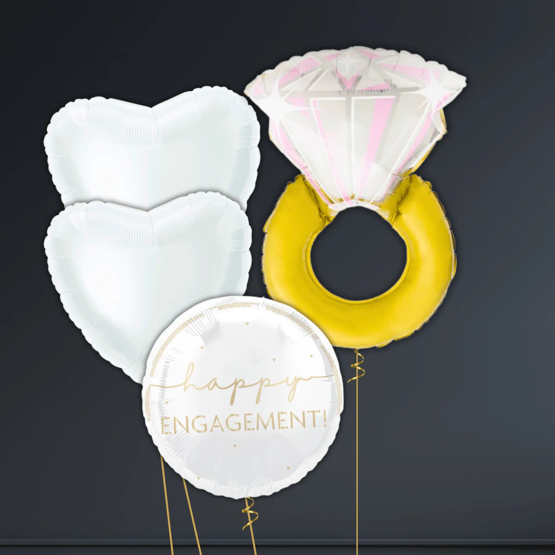 💍 32" Diamond Ring Foil Balloon – Perfect for Engagements & Anniversaries! 🎈✨
