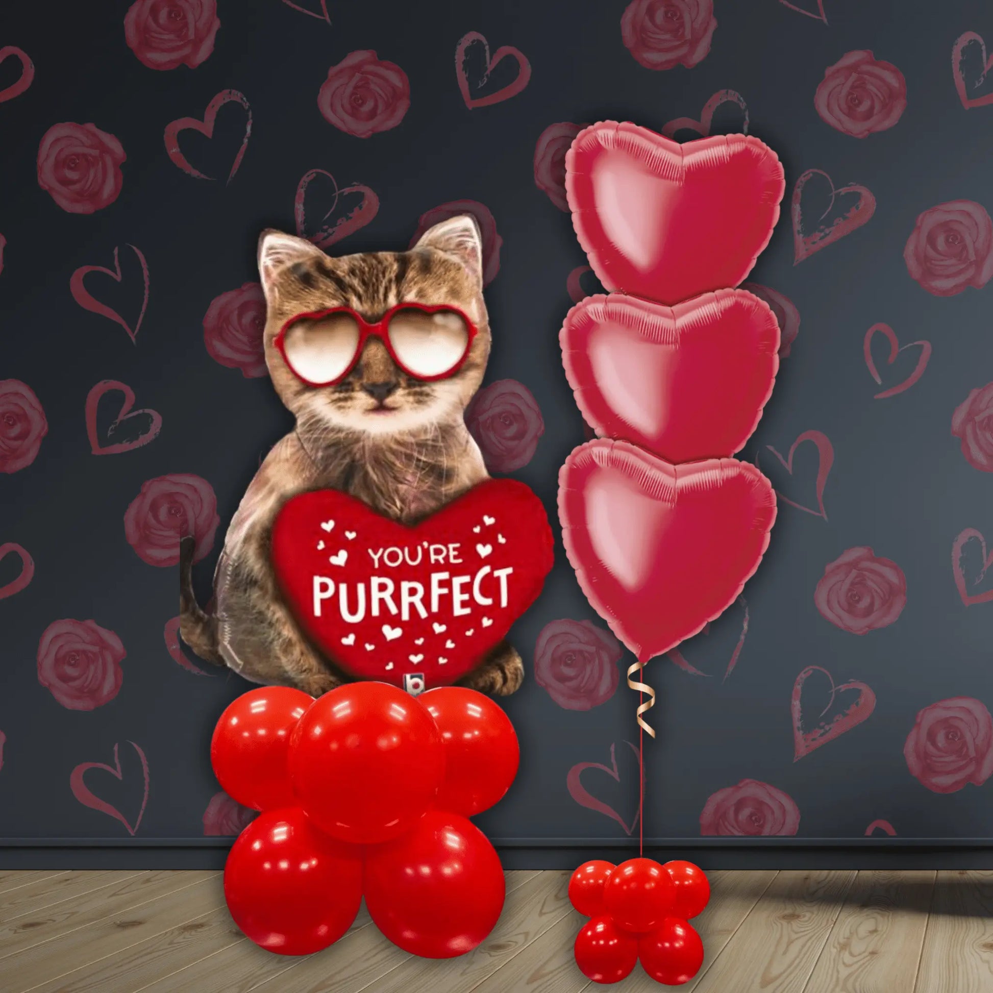 Your Purrfect Balloon Stack – Air-Filled 5ft Display