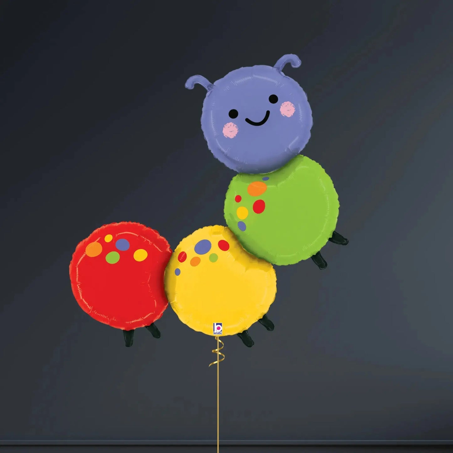 39" Primary Colour Caterpillar Foil Balloon | The Party Hut