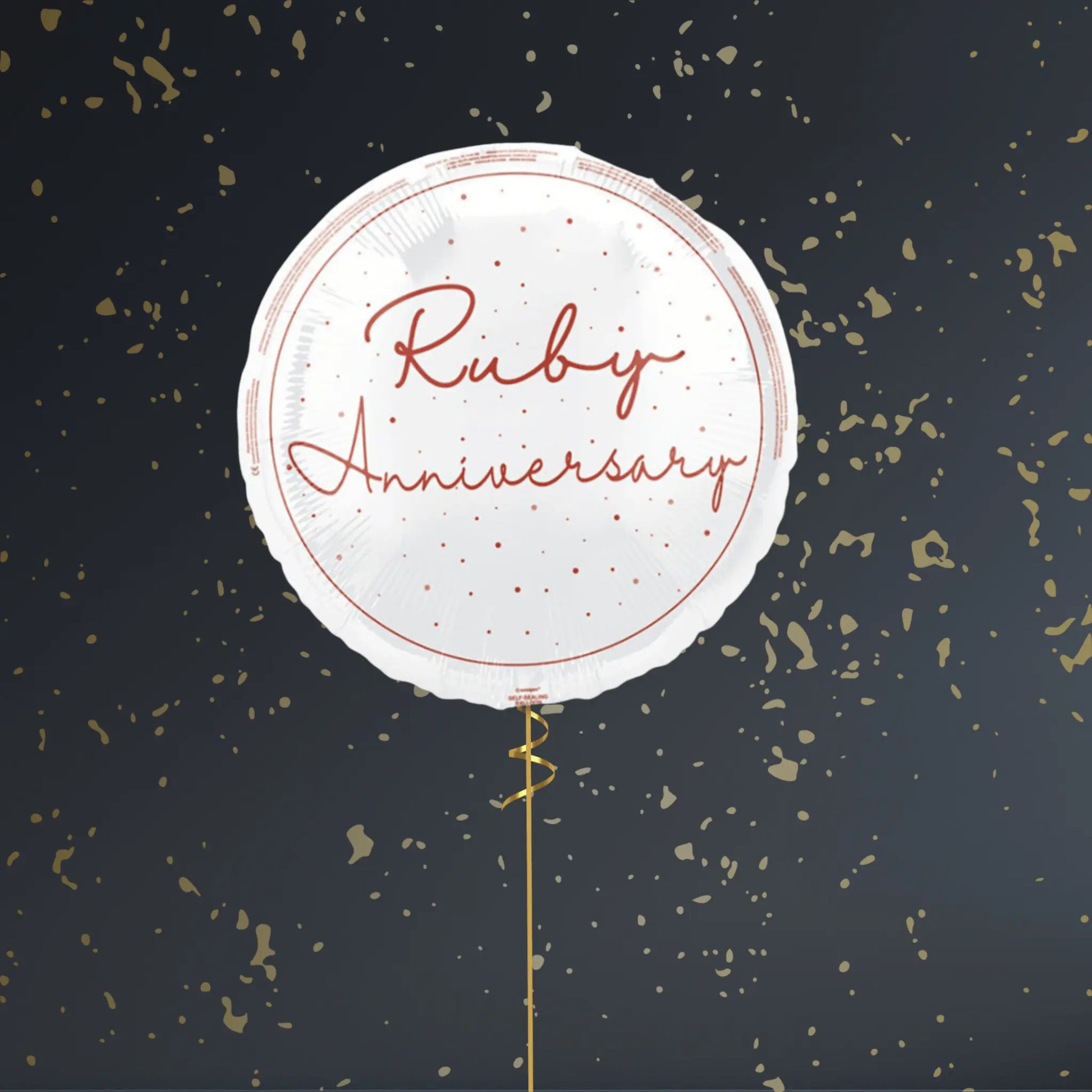 40th/Ruby Anniversary Balloon Package - Helium Filled