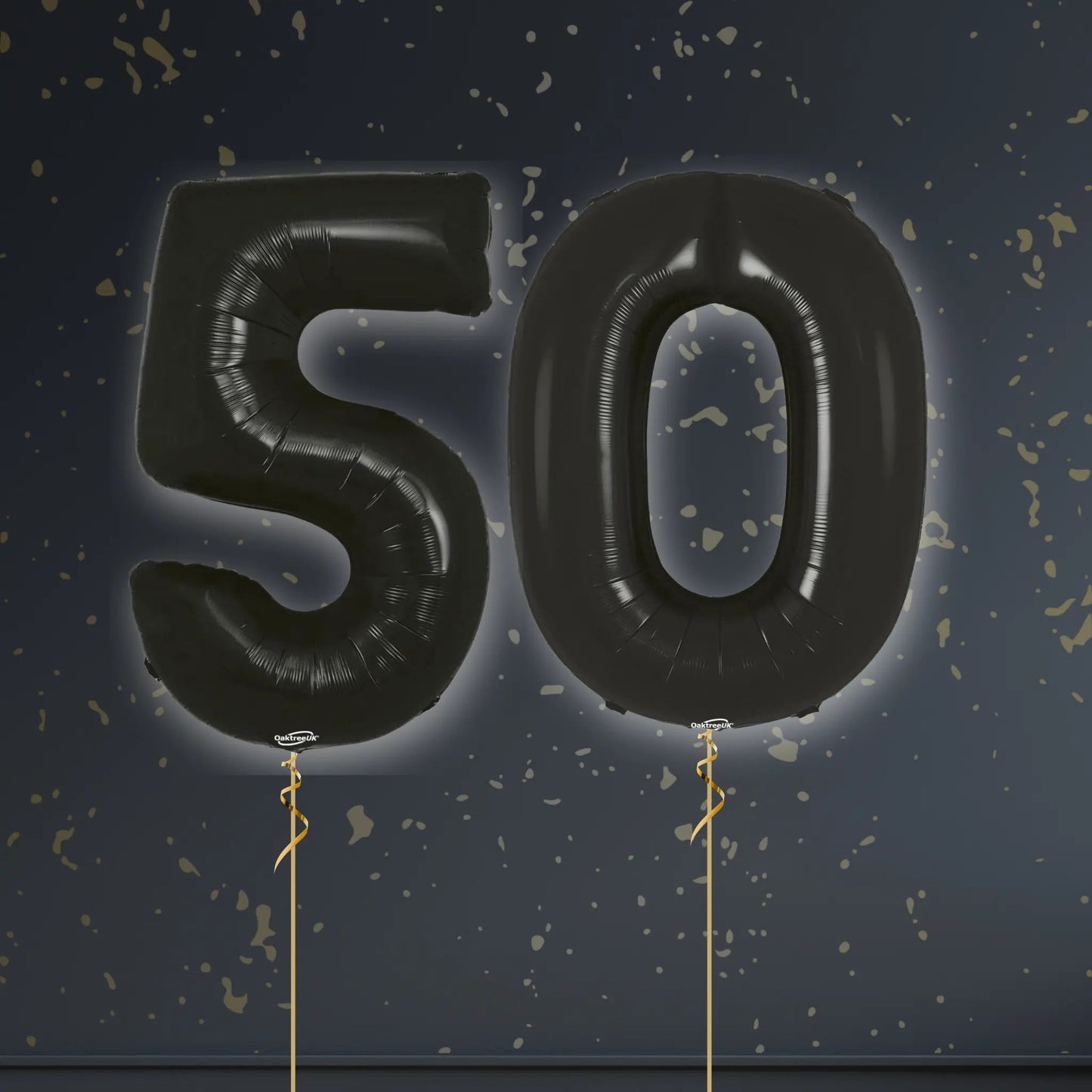 🎈 50th Birthday Black Foil Number Balloon Package – Luxe Celebration Balloons ✨🖤🎉 | The Party Hut Cheltenham