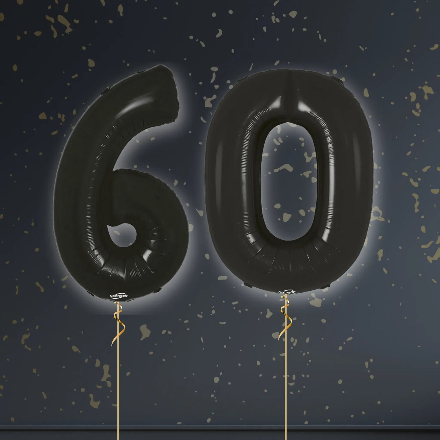 🎈 60th Birthday Black Foil Number Balloon Package – Luxe Celebration Balloons ✨🎂 | The Party Hut Cheltenham
