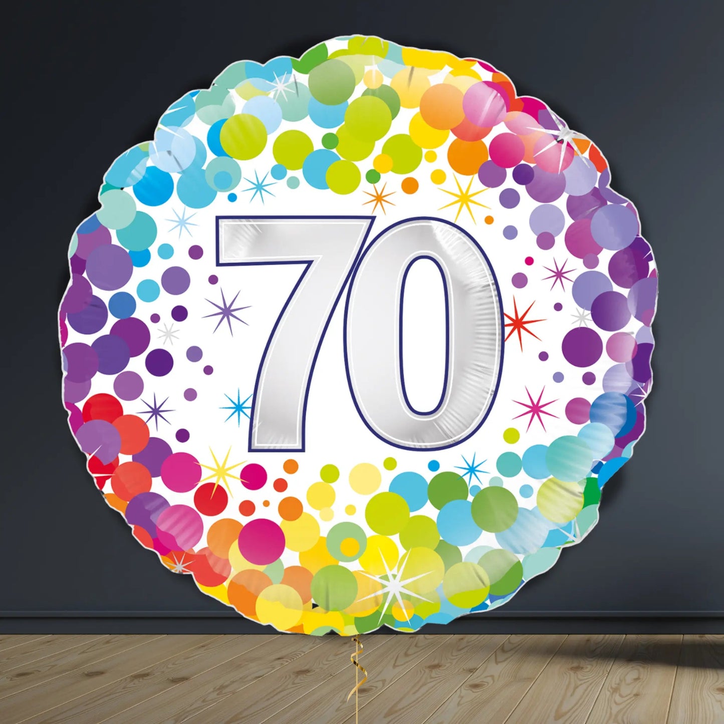 70th Birthday Balloon Package | Confetti Hearts, Helium | The Party Hut Cheltenham