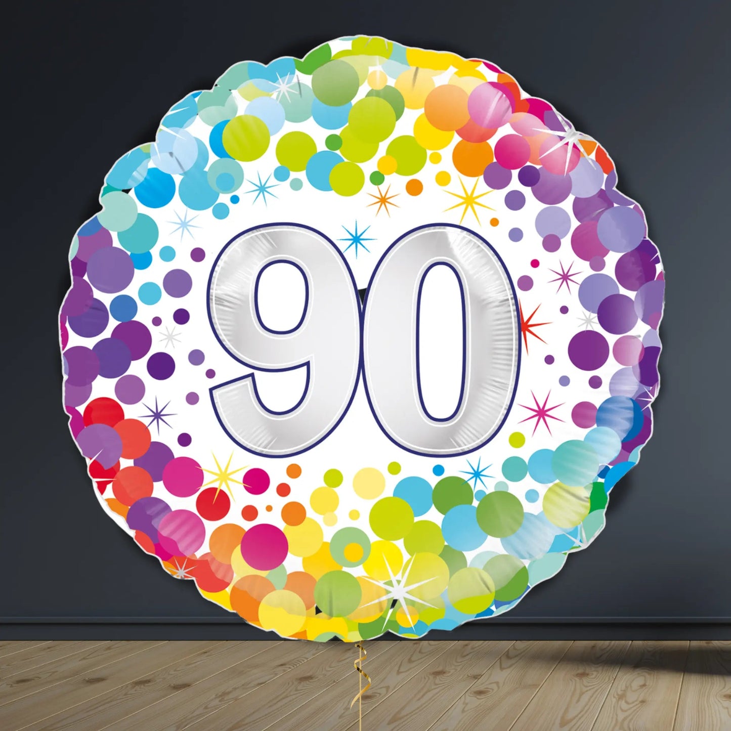 90th Birthday Balloon Package | Confetti Hearts, Helium | The Party Hut Cheltenham