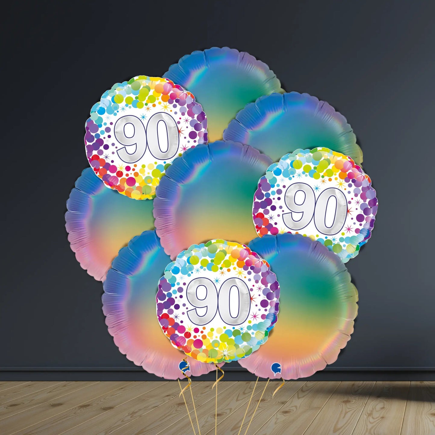 90th Birthday Balloon Package | Confetti Rounds, Helium | The Party Hut Cheltenham