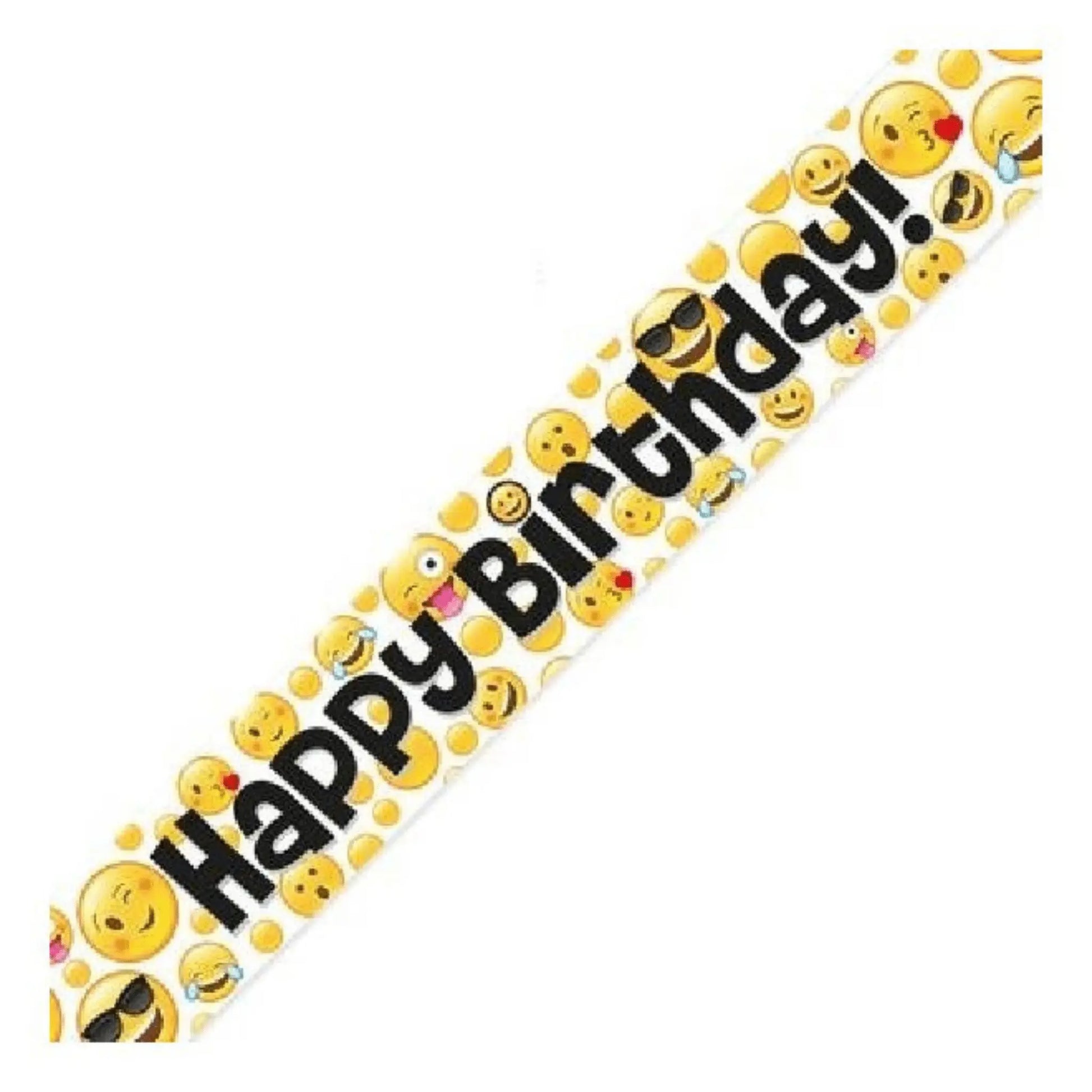 9ft Emoji Birthday Foil Banner – Fun & Colourful Party Décor
