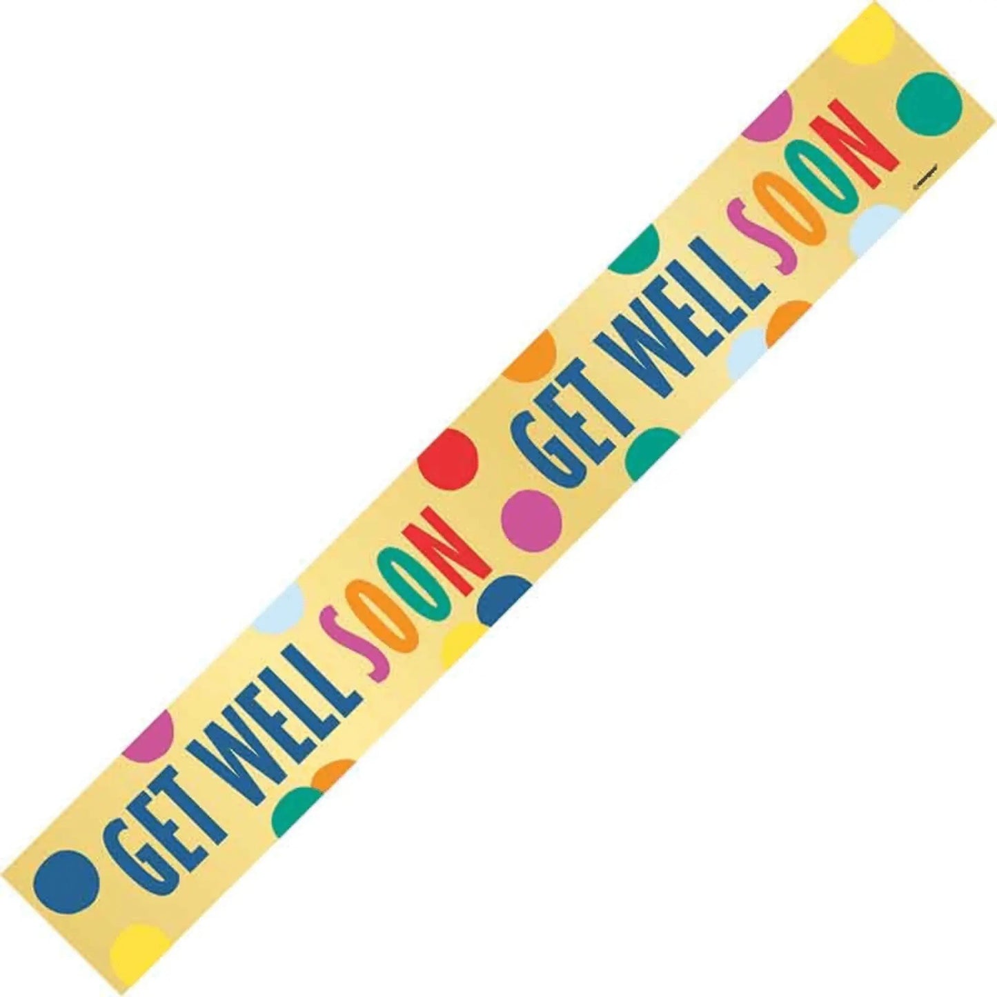 9ft Get Well Soon Foil Banner – Bright & Cheerful Design | The Party Hut