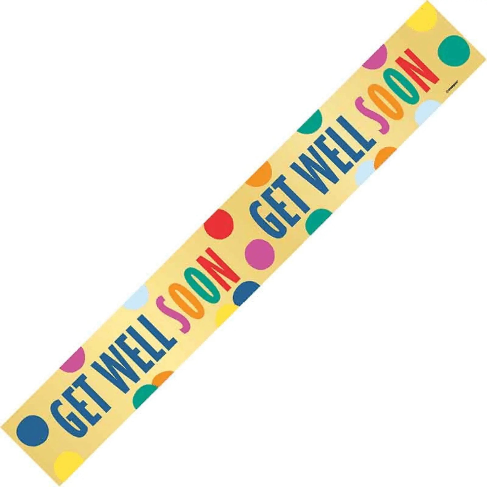 9ft Get Well Soon Foil Banner – Bright & Cheerful Design