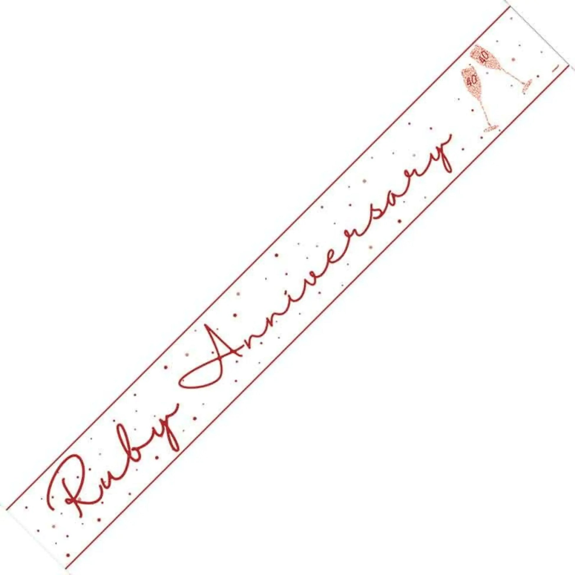 9ft Happy 40th Anniversary Foil Banner – Elegant Party Decoration
