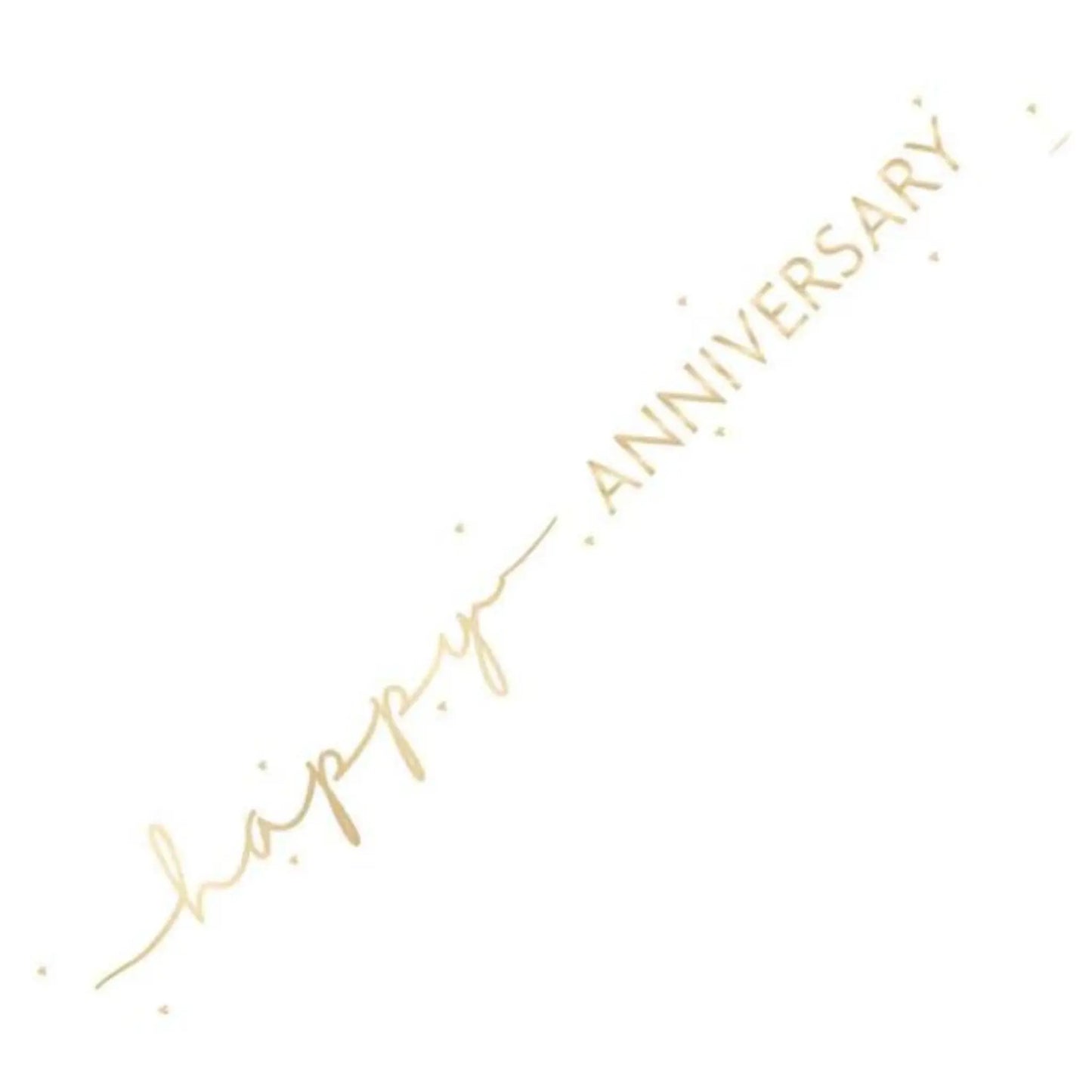 9ft Happy Anniversary Foil Banner – Elegant & Festive | The Party Hut