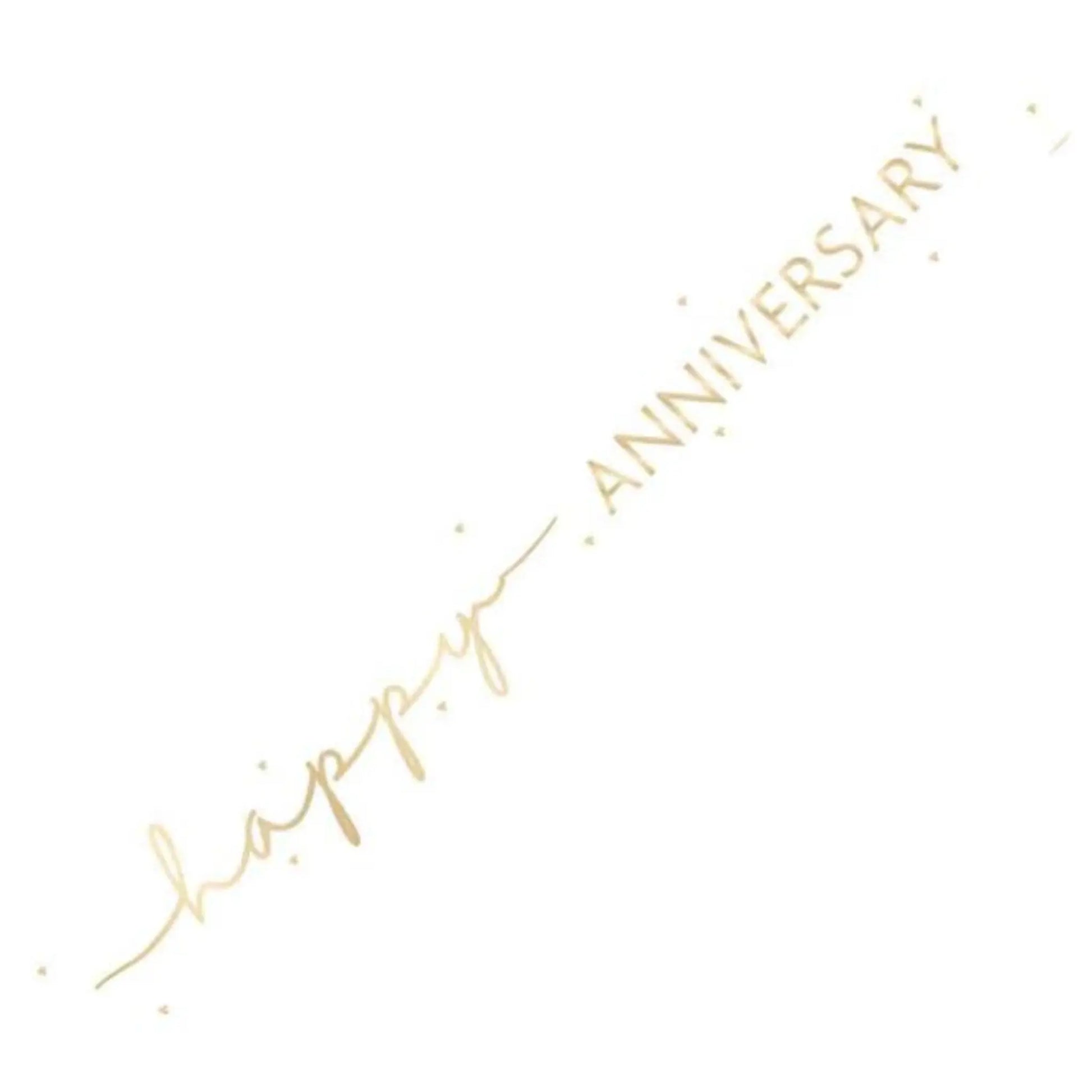 9ft Happy Anniversary Foil Banner – Elegant & Festive